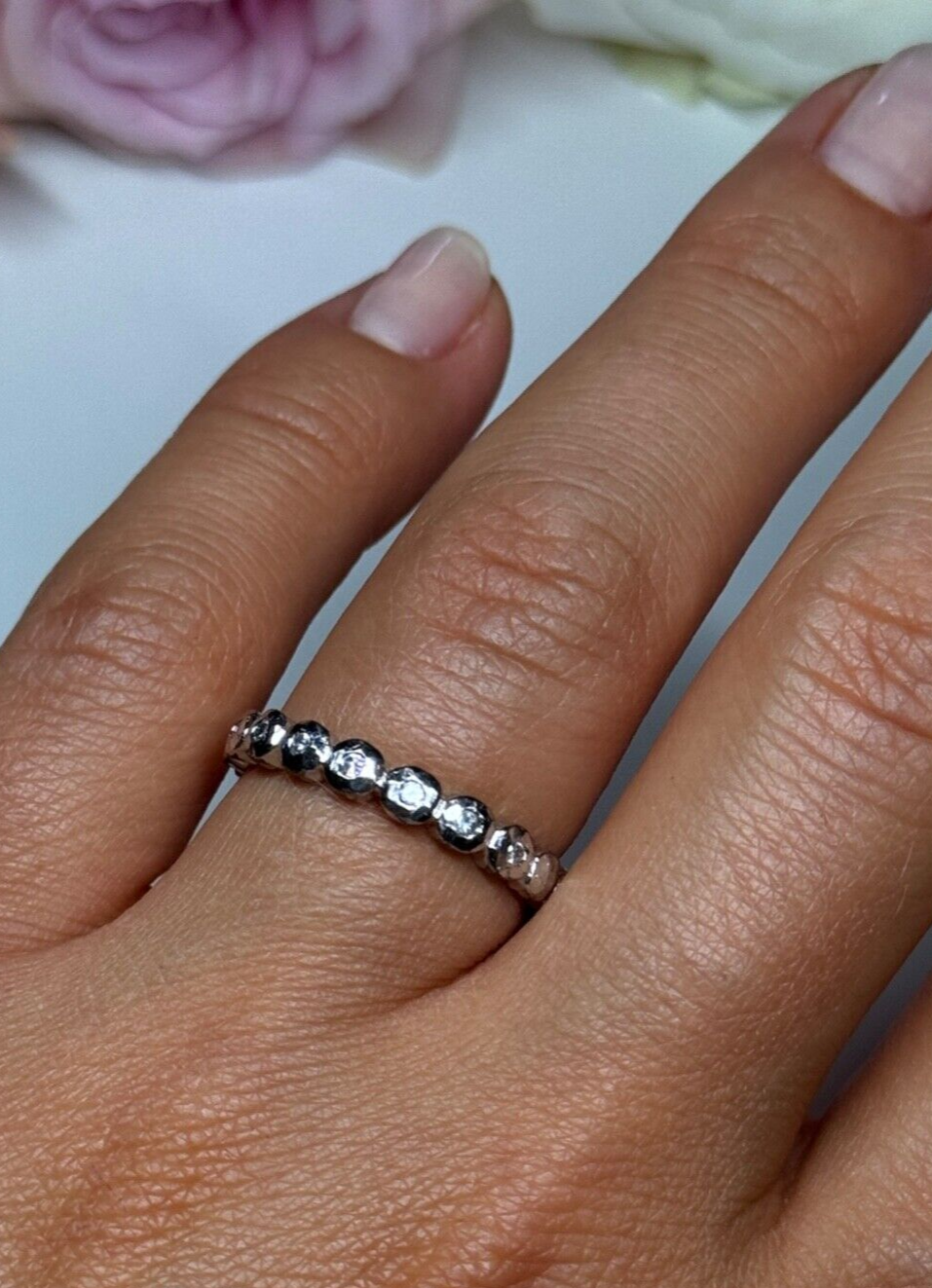925 Sterling Silver CZ Ring Size 7