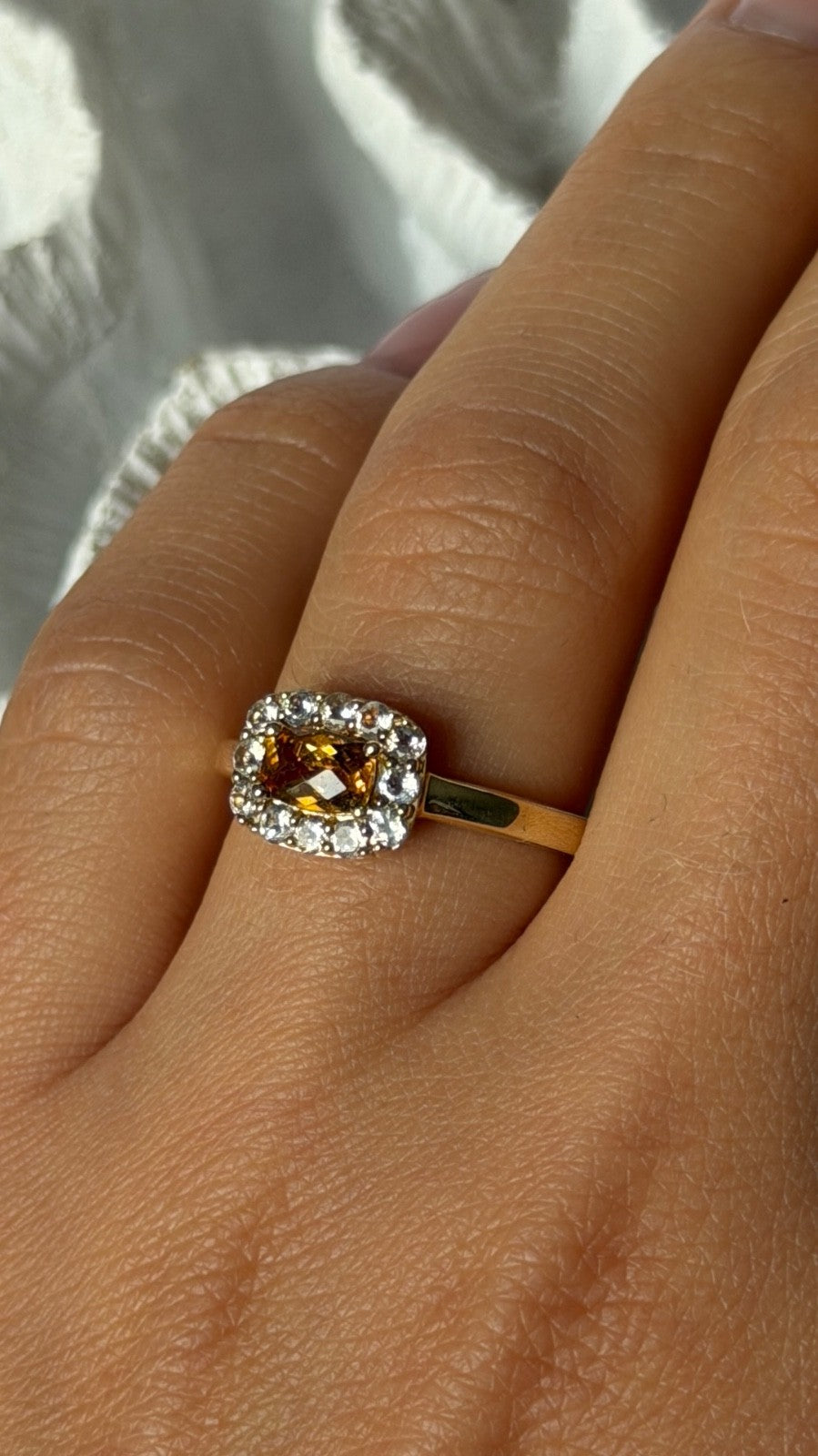 Le Vian 14K Yellow Gold Citrine & Beryl Ring Size 7.5