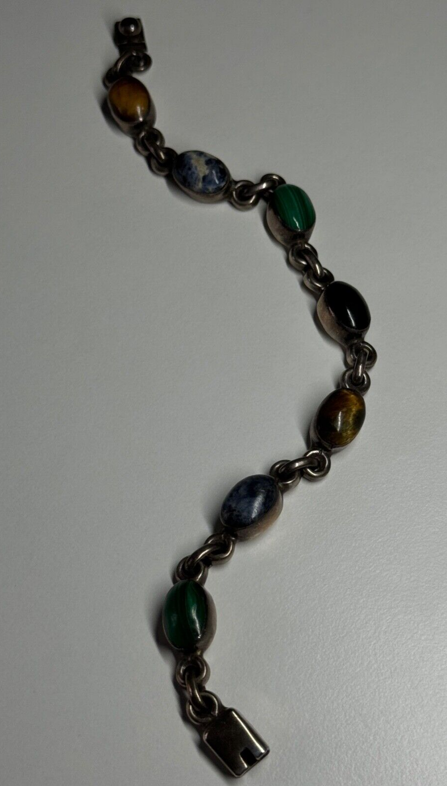 925 Sterling Silver Agate Bracelet