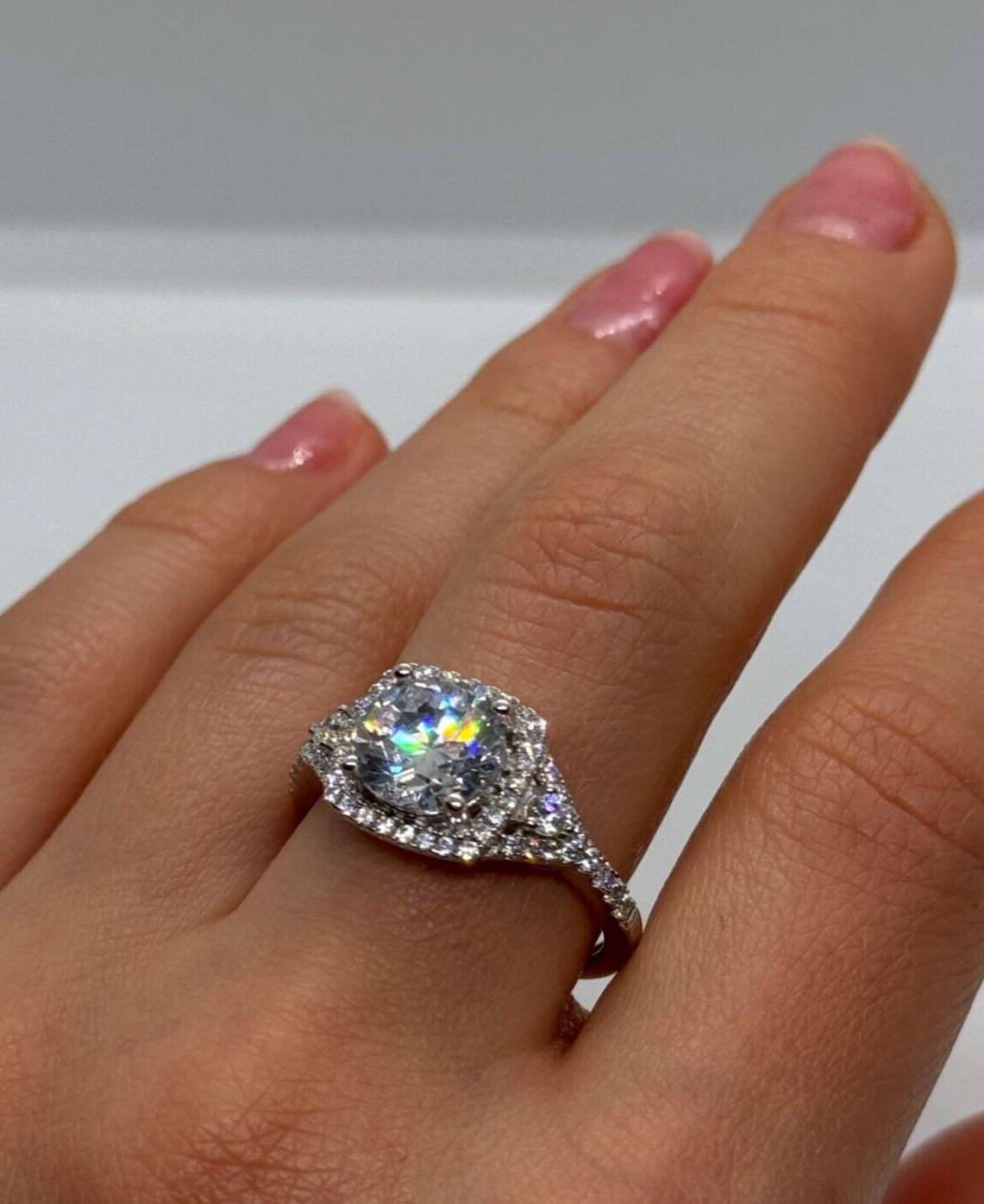 925 Sterling Silver CZ Ring Size 9.5