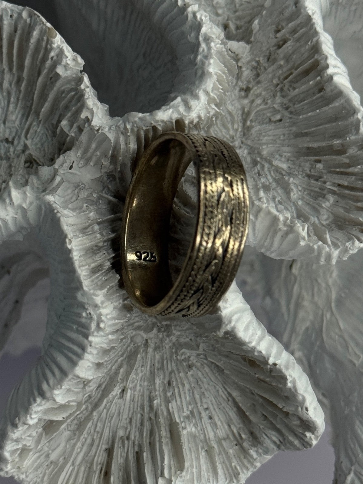 925 Sterling Silver Band Ring Size 10