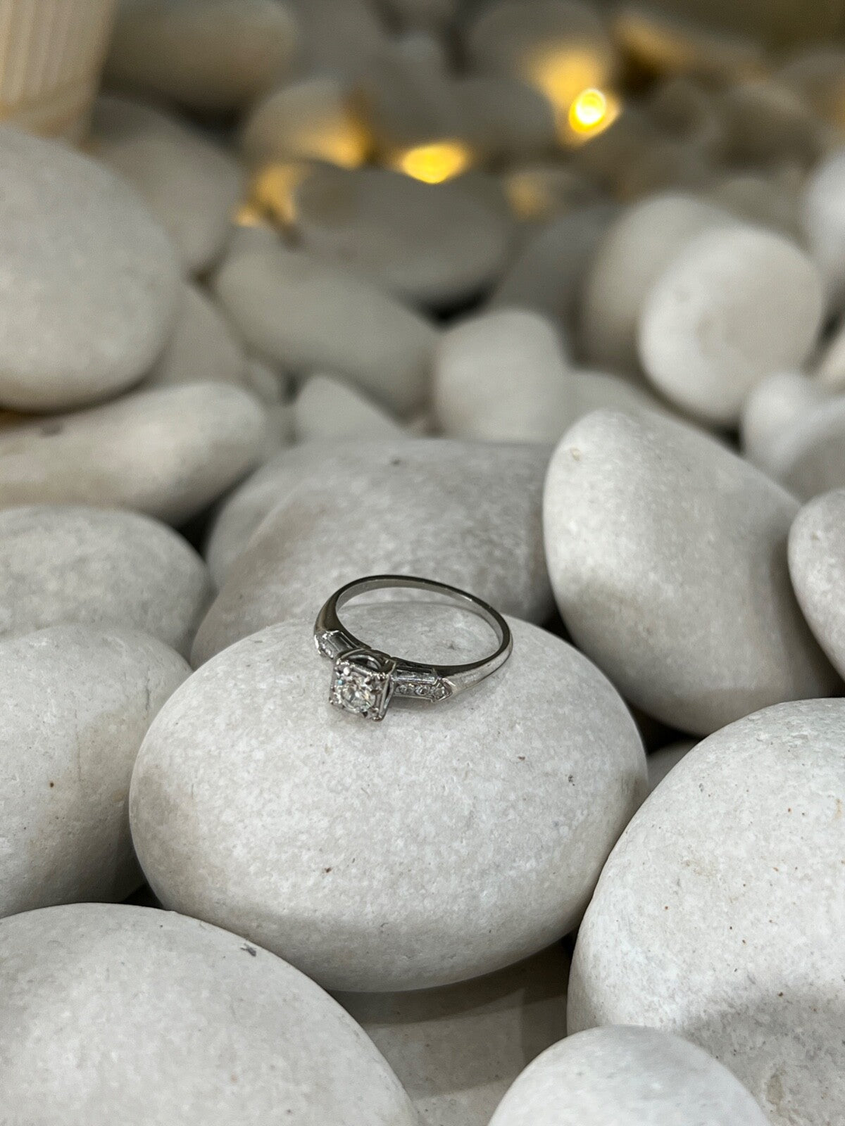 Jabel 18K White Gold Diamonds Ring Size 4.5