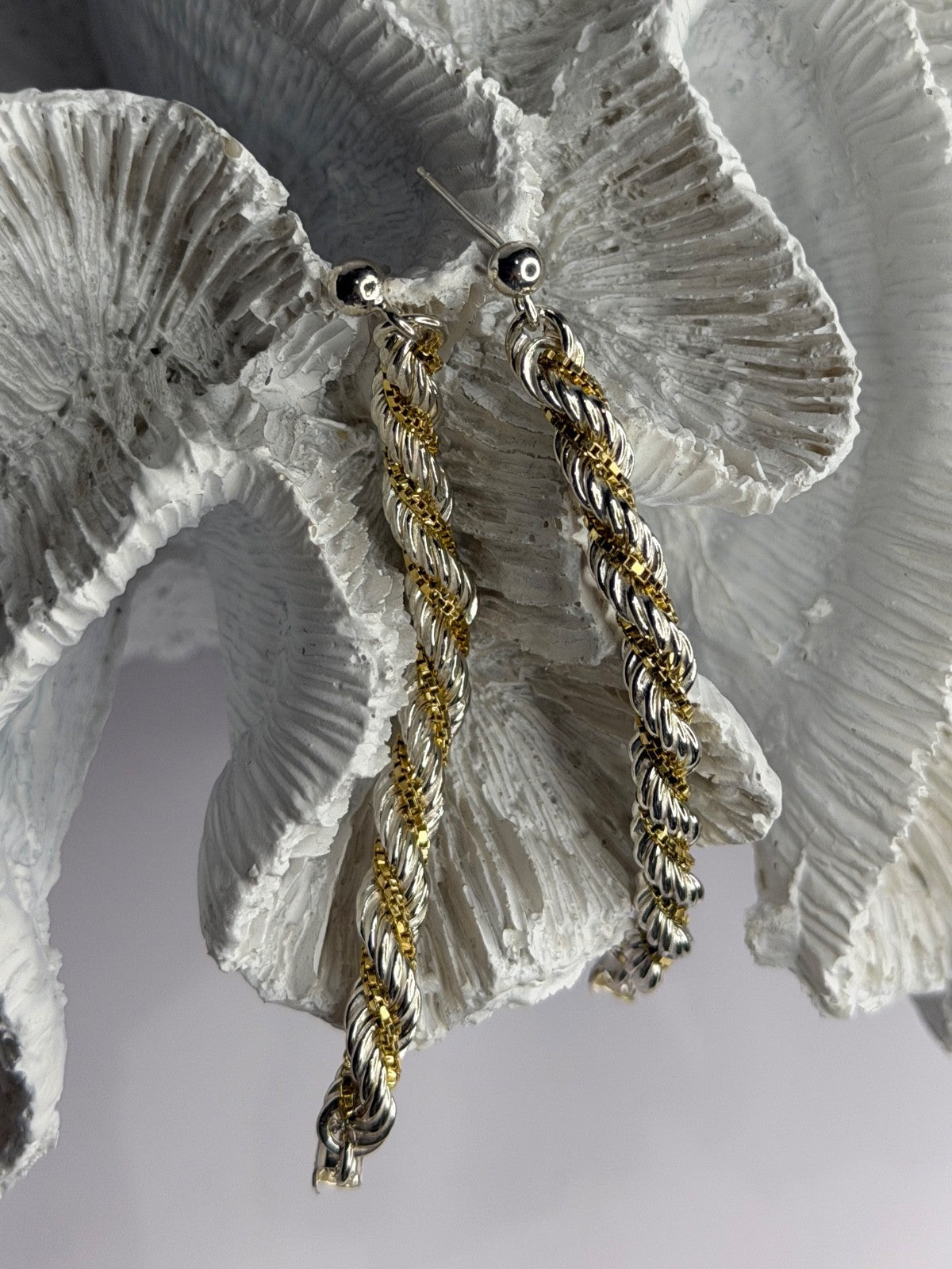 Italy Milor 925 Sterling Silver & Gold Plated Earrings