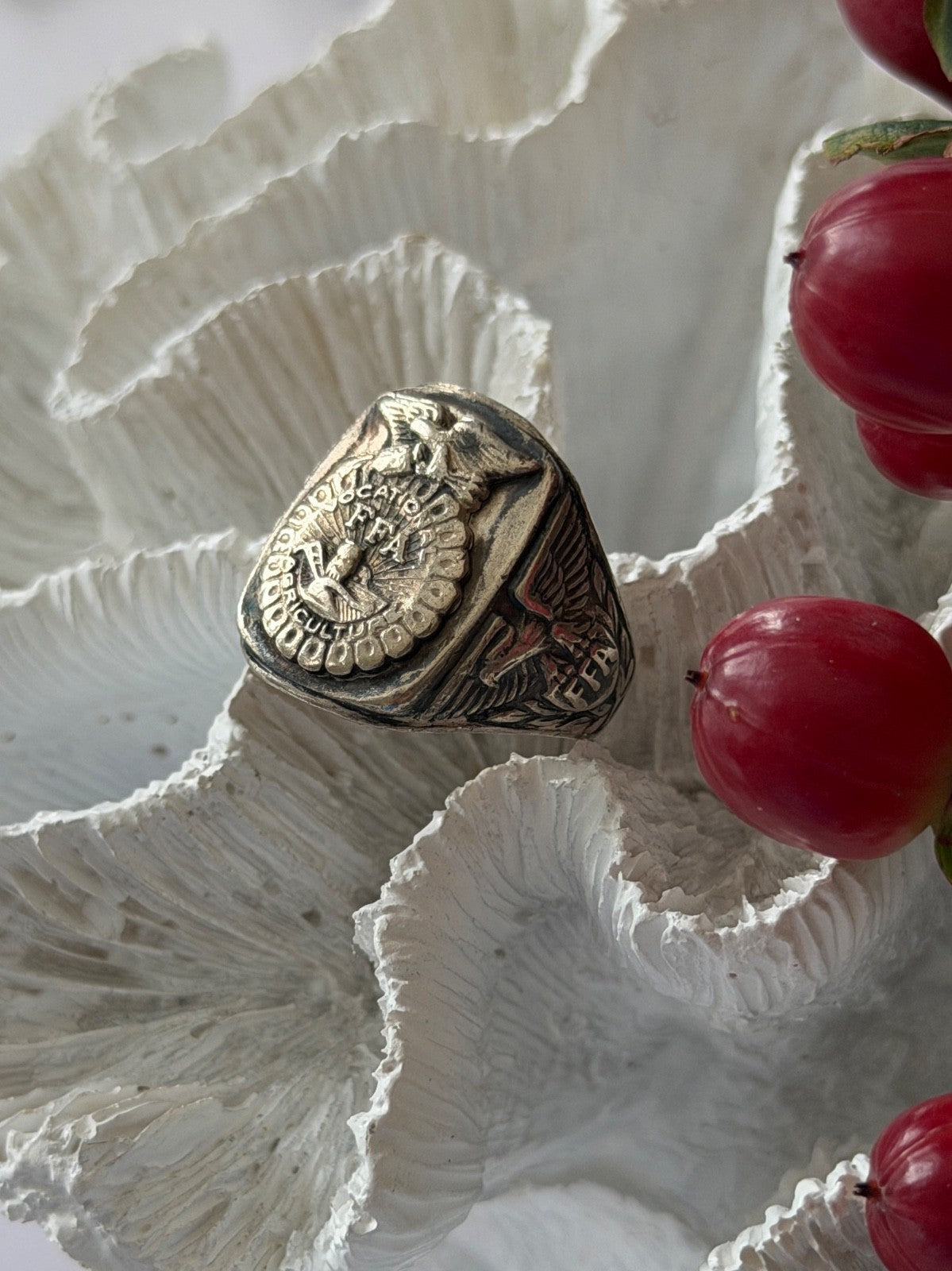 Vintage Balfour FFA 925 Sterling Silver Ring Size 8.5