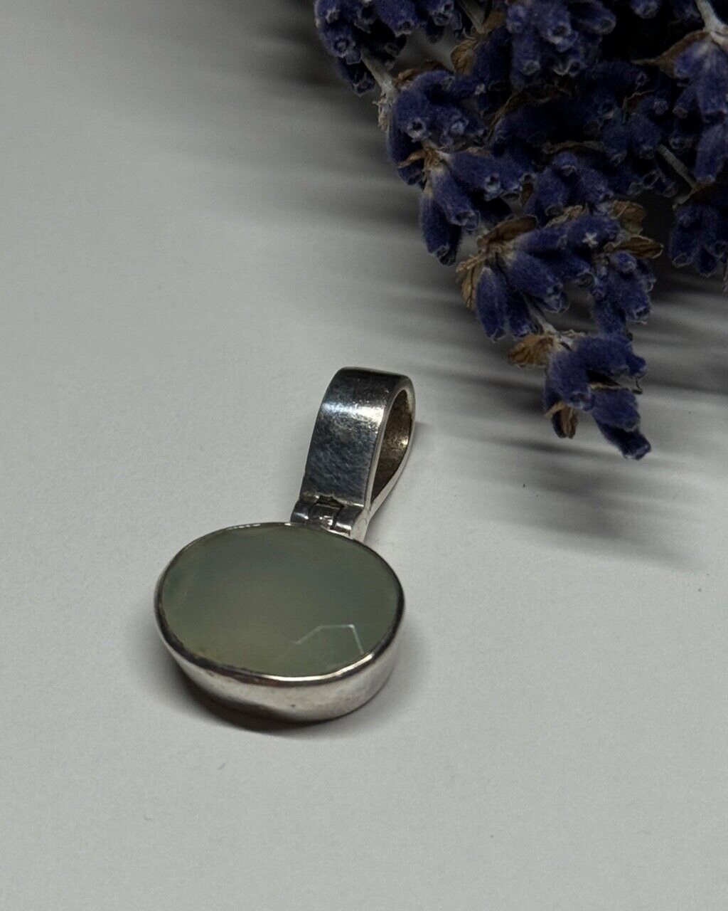 925 Sterling Silver Nephrite Pendant