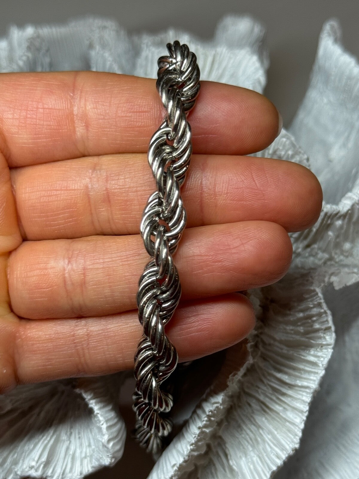 925 Sterling Silver CZ Bracelet Length 9 Inch