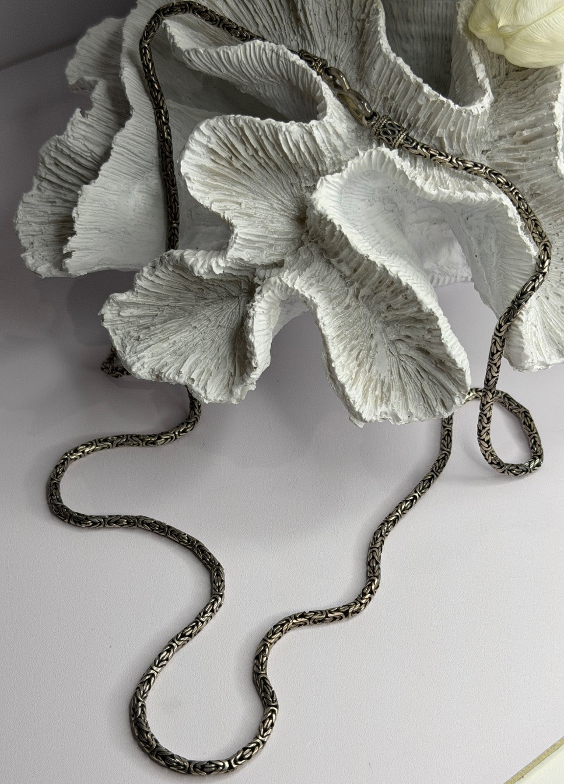 Vintage Indonesia BA 925 Sterling Silver Chain Necklace