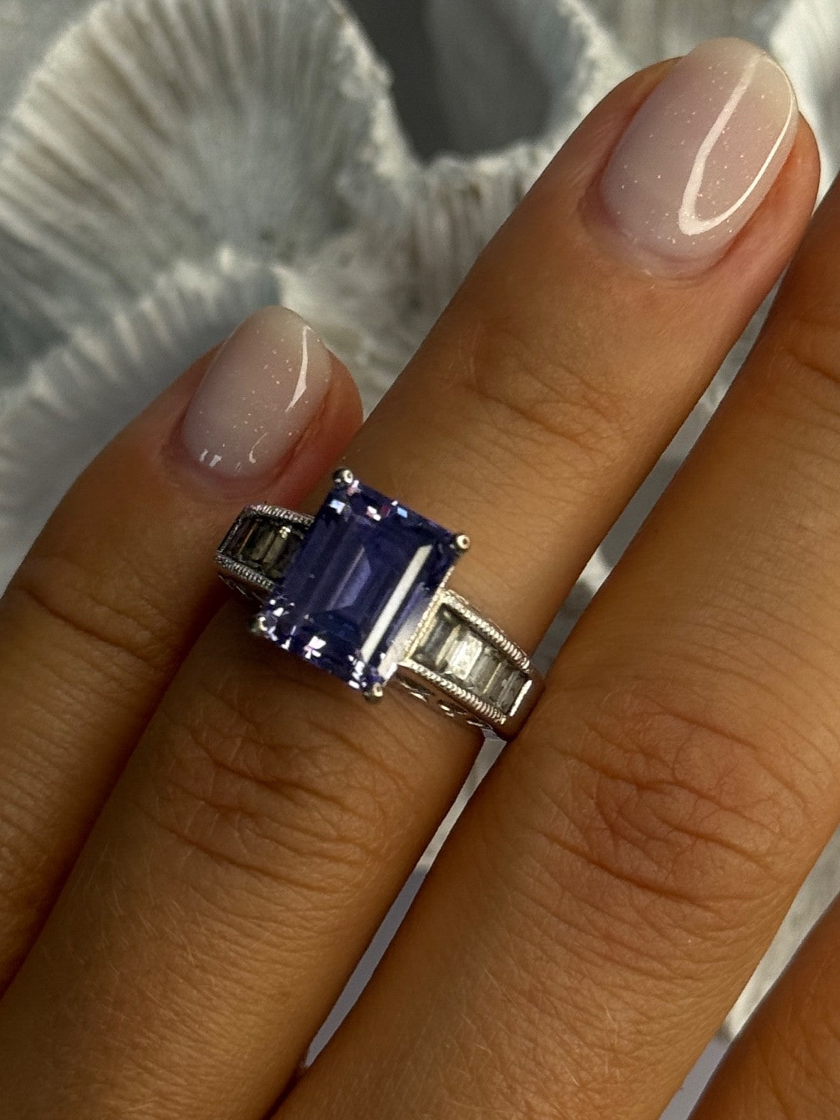925 Sterling Silver CZ Ring Size 6