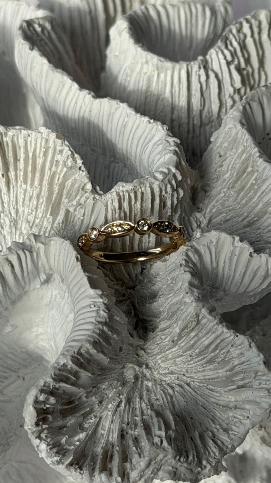 14K Yellow Gold Diamond 0.33 ct Ring Size 4.5