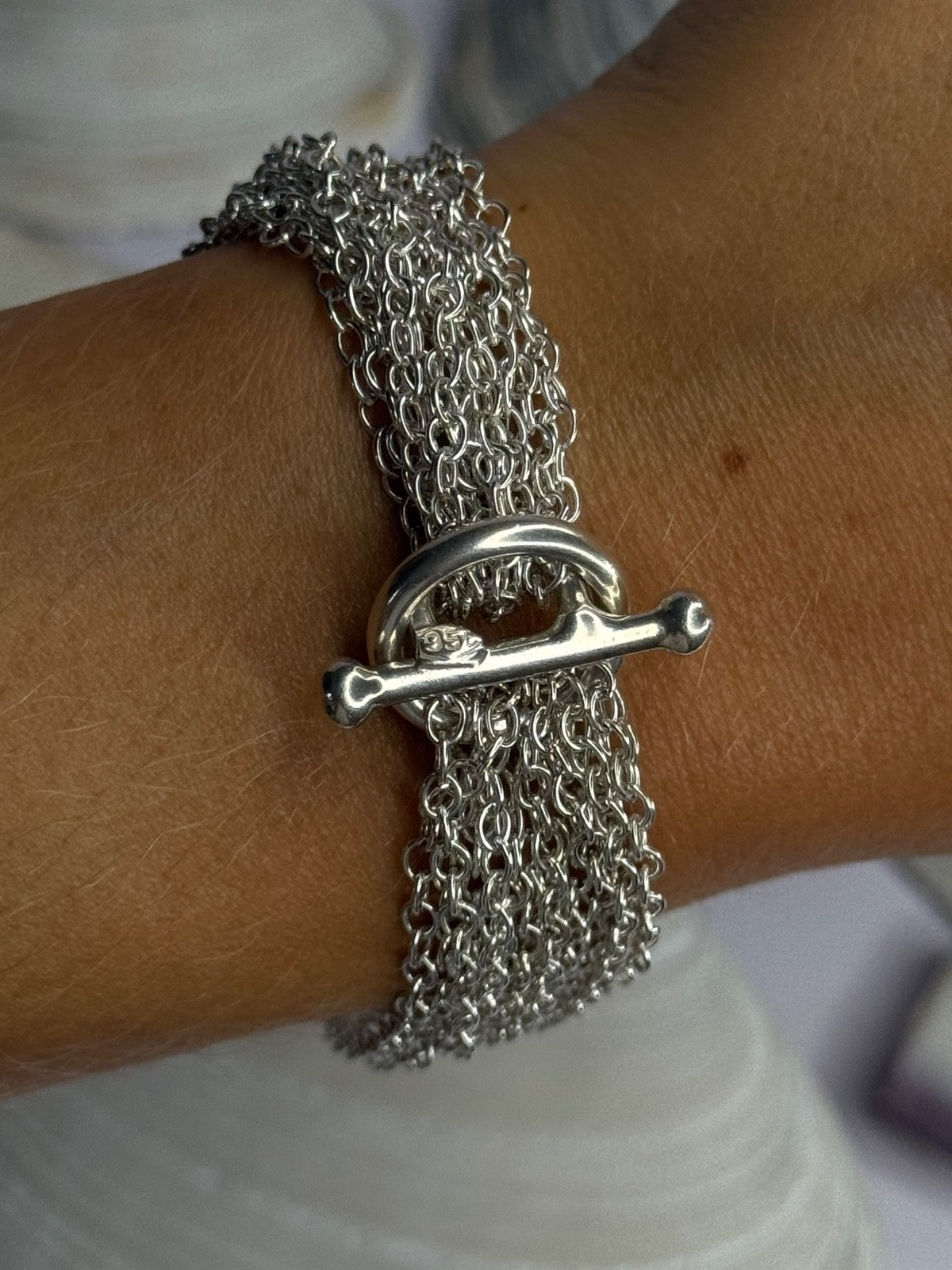 Elegant Design 925 Sterling Silver Bracelet Length 8