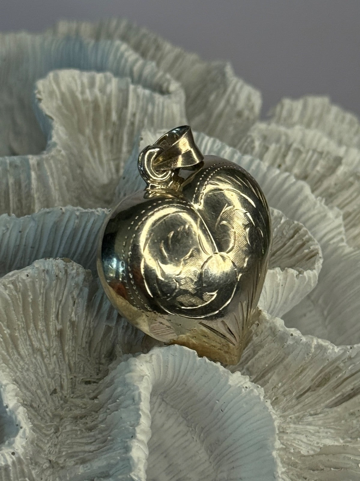 925 Sterling Silver Heart Locket Pendant Length 2 Inch