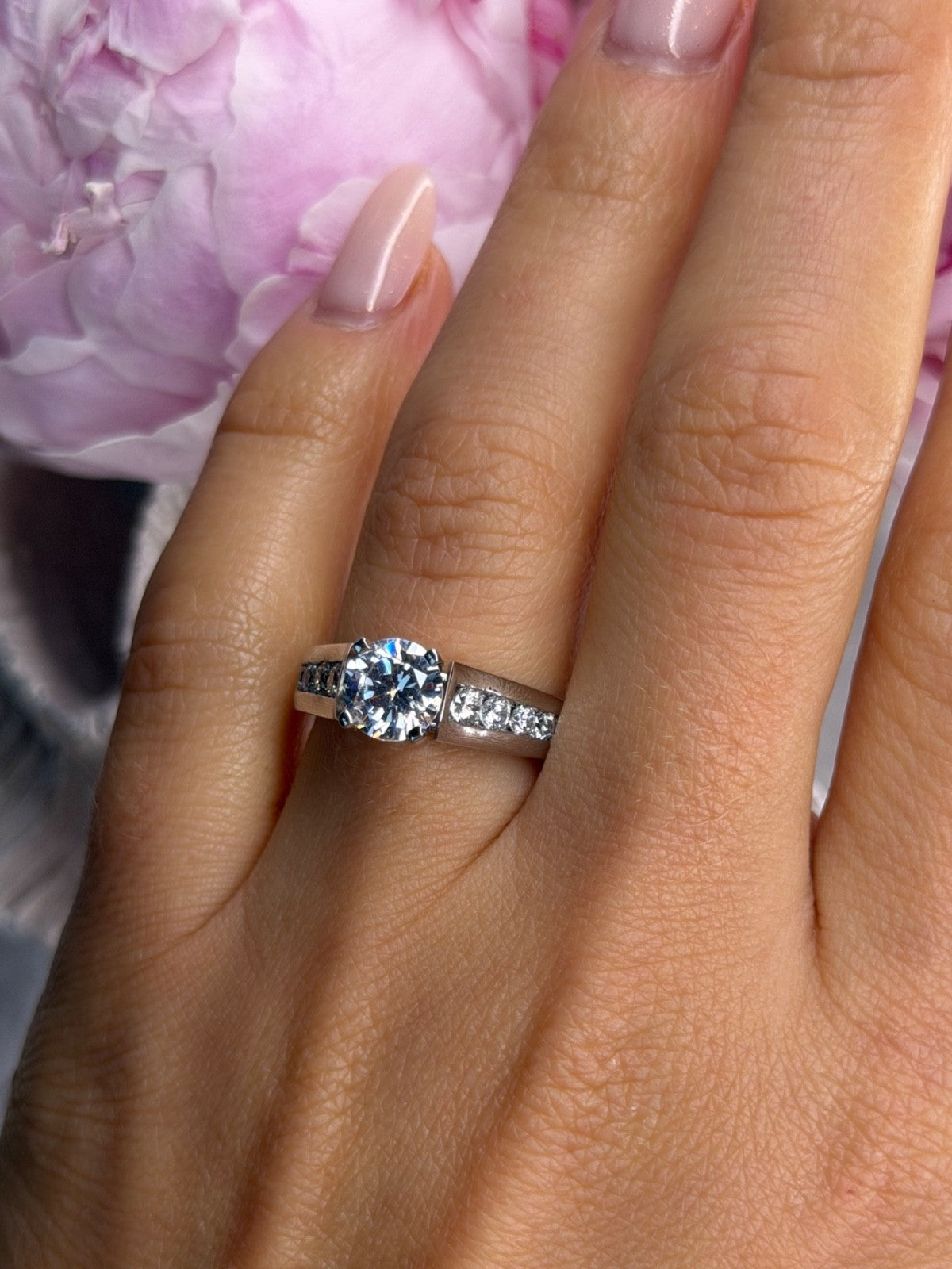 GOC 925 Sterling Silver Cz 1.97 tcw Ring Size 7