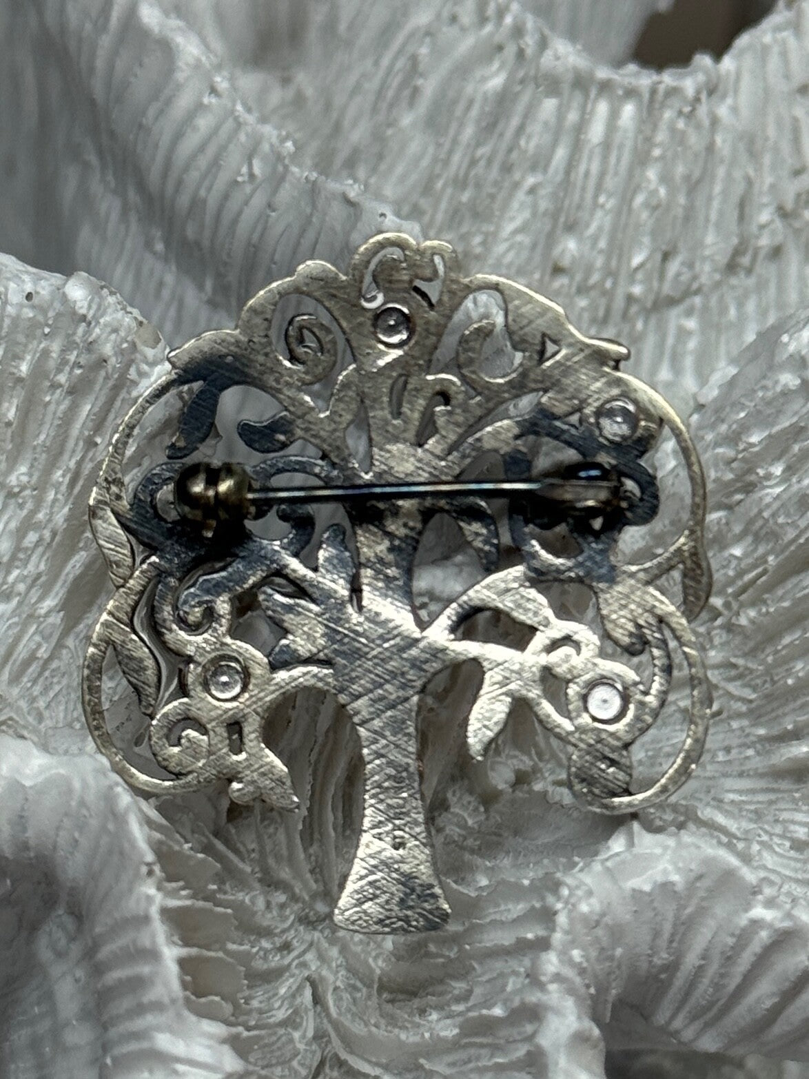 925 Sterling Silver Spinel Brooch Length 1.5 Inch