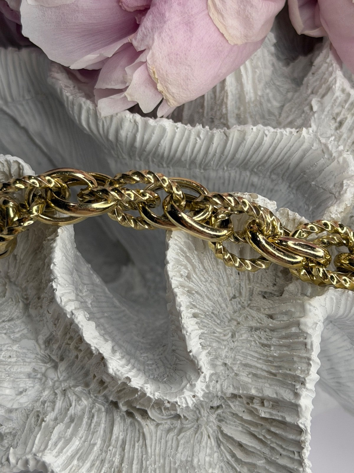 Italy 925 Sterling Silver Gold Plated Bracelet Length 8