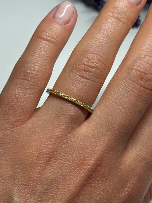 925 Sterling Silver Gold Plated CZ Ring Size 6
