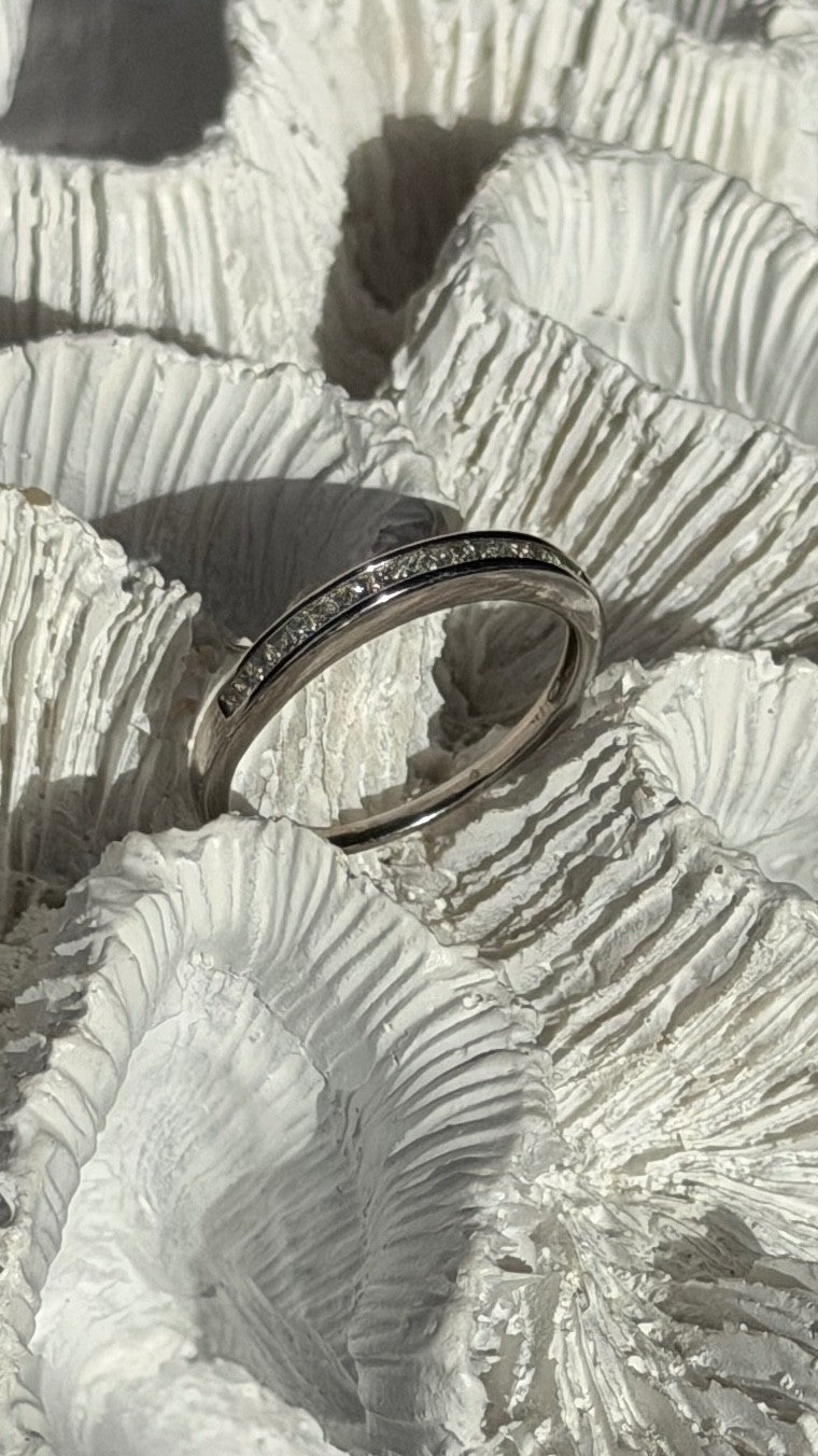 14K White Gold Diamond 0.25 ct Ring Size 9.5