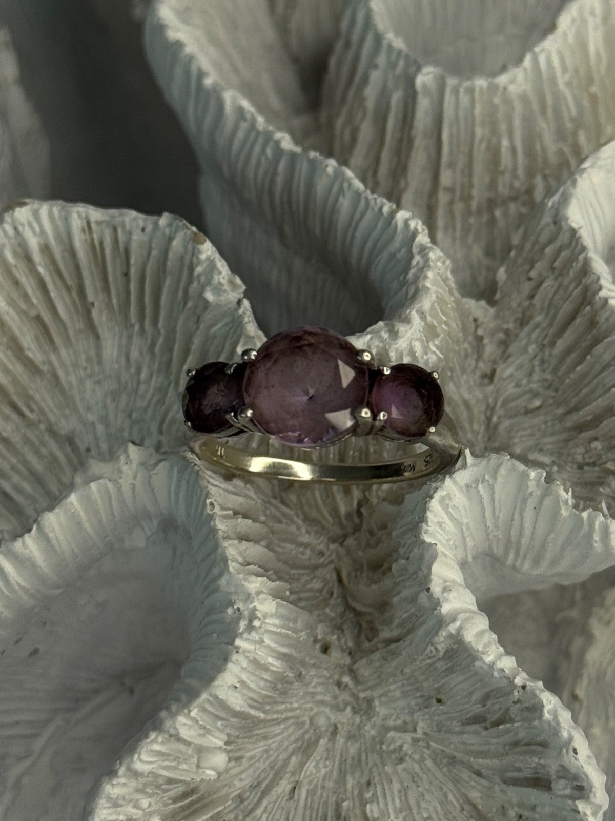925 Sterling Silver Beautiful Amethyst Ring Size 10