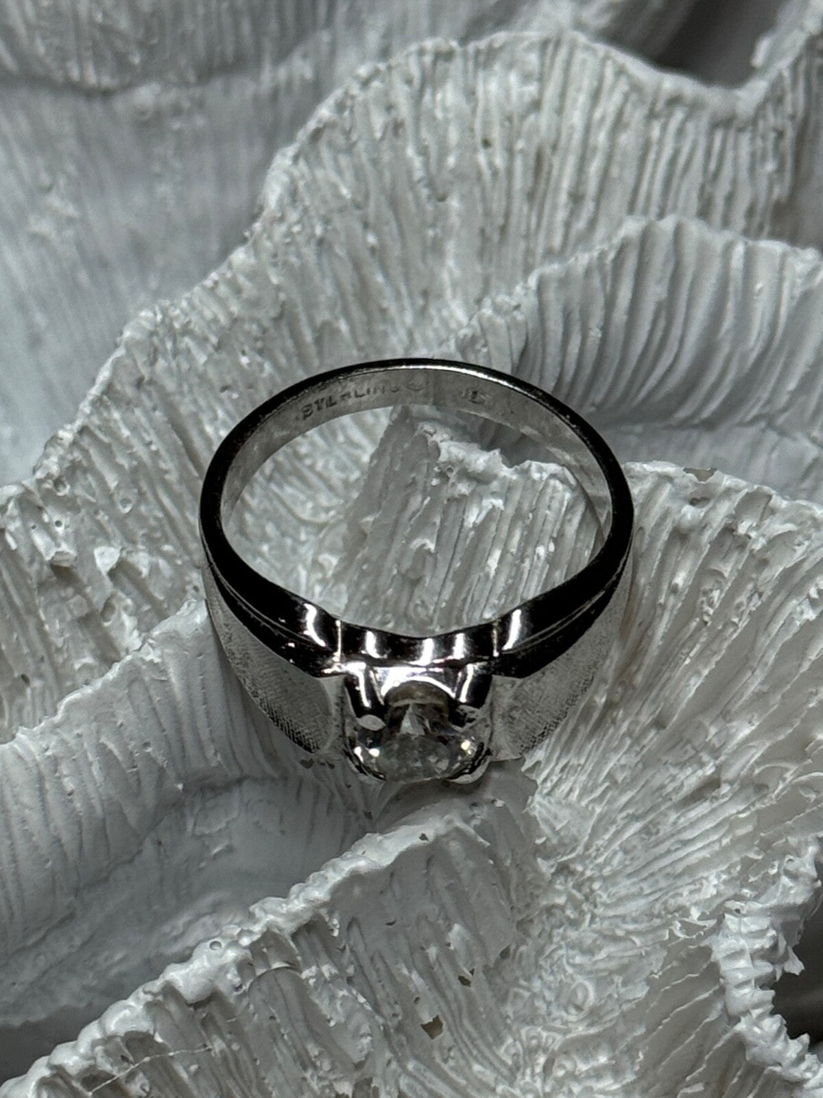 925 Sterling Silver Sapphire Men'S Ring Size 11