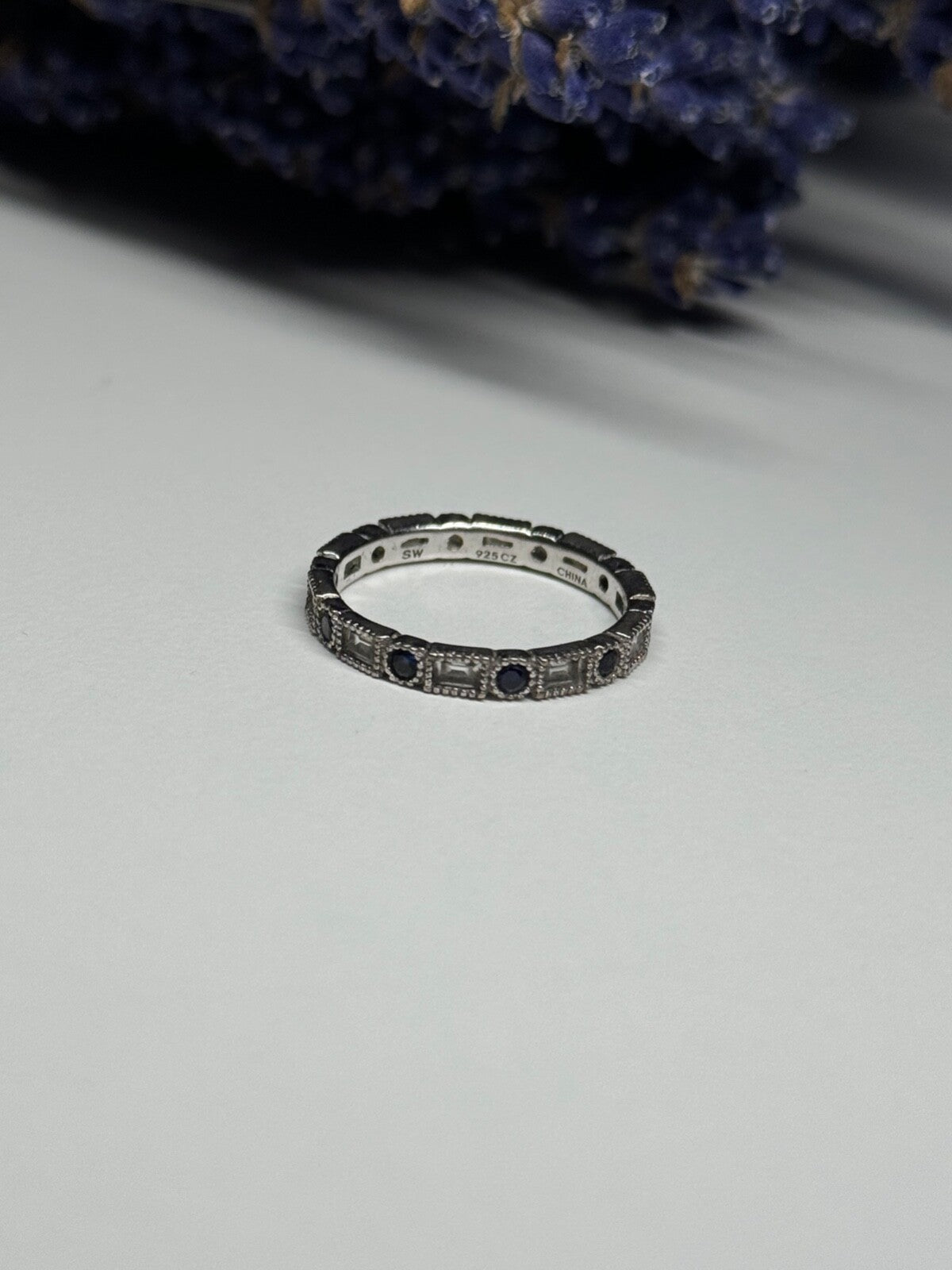 925 Sterling Silver CZ Ring Size 6.5