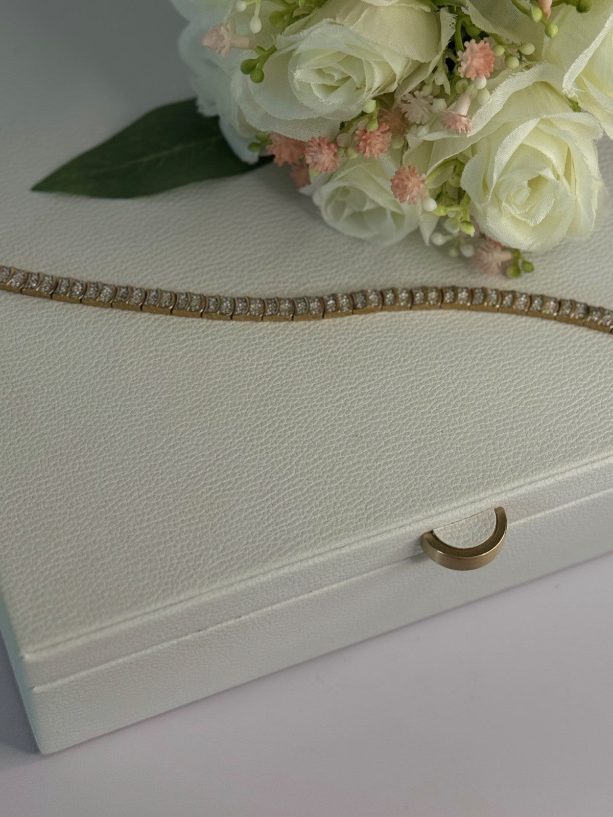 Charming 925 Sterling Silver Gold Plated Bracelet Length 8 Inch