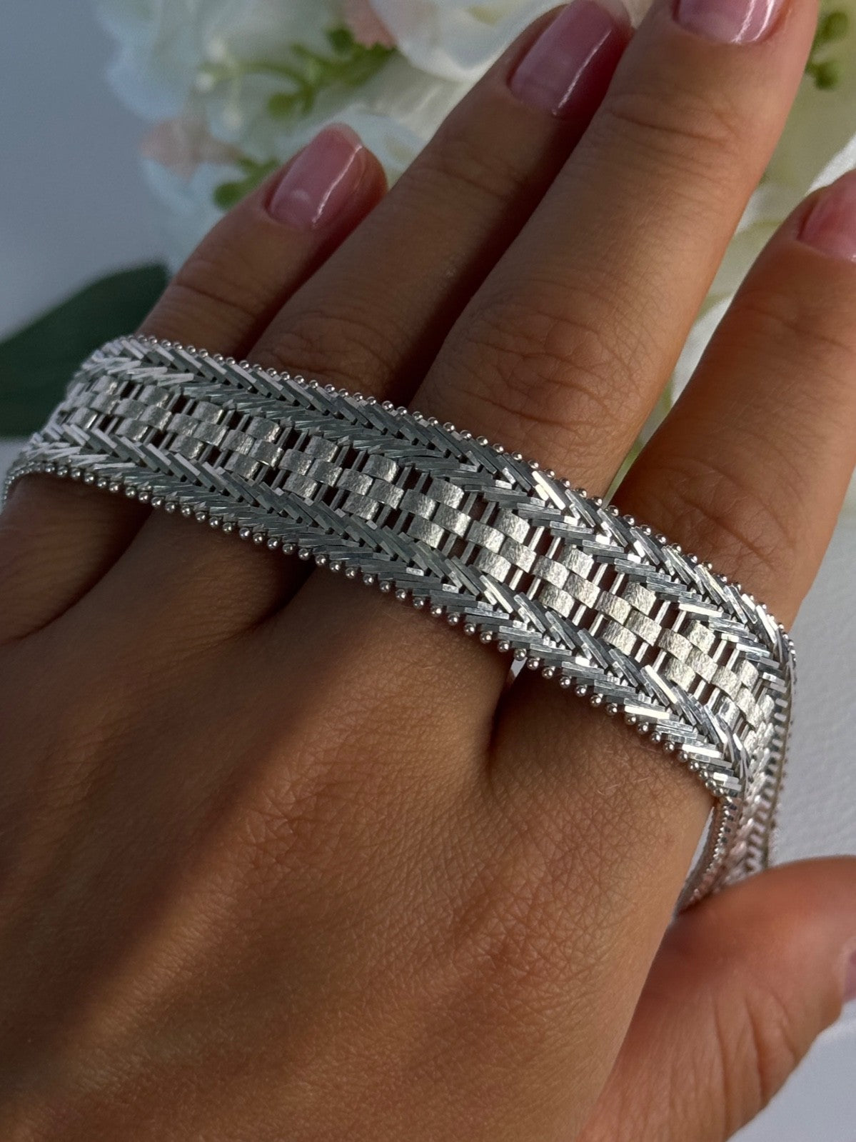 Elegant Italy Milor 925 Sterling Silver Bracelet Length 8 Inch
