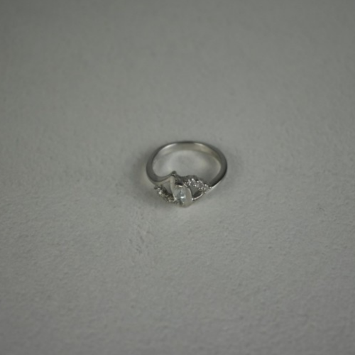 925 Sterling Silver Colorless Tourmaline (Achroite) Ring Size 6.5