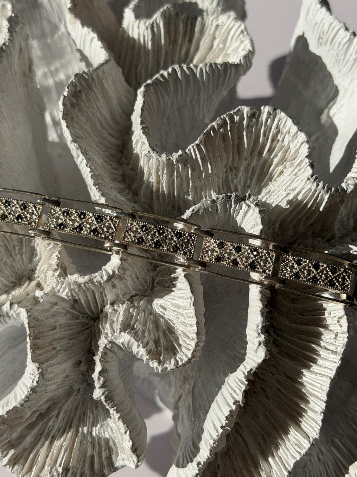 Vintage 925 Sterling Silver Marcasite Bracelet