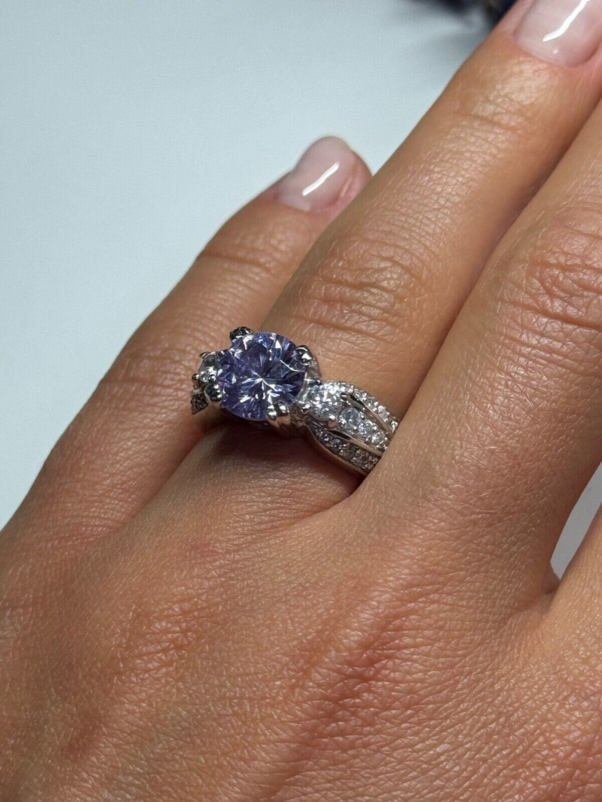 925 Sterling Silver CZ Ring Size 6