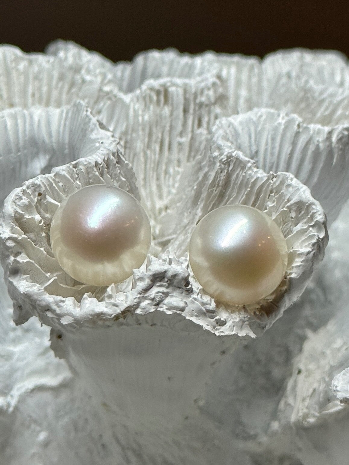 925 Sterling Silver Fresh Water Pearl Earrings Length 0.5 Inch