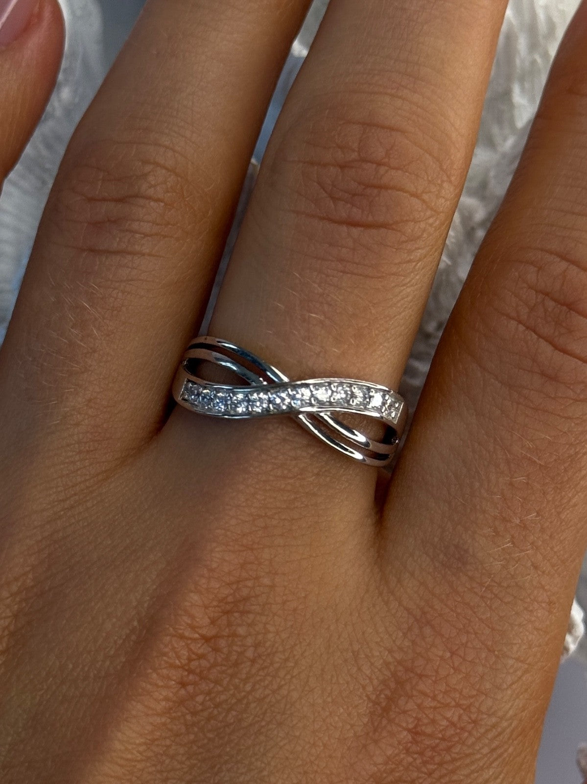 925 Sterling Silver Beryl Ring Size 9