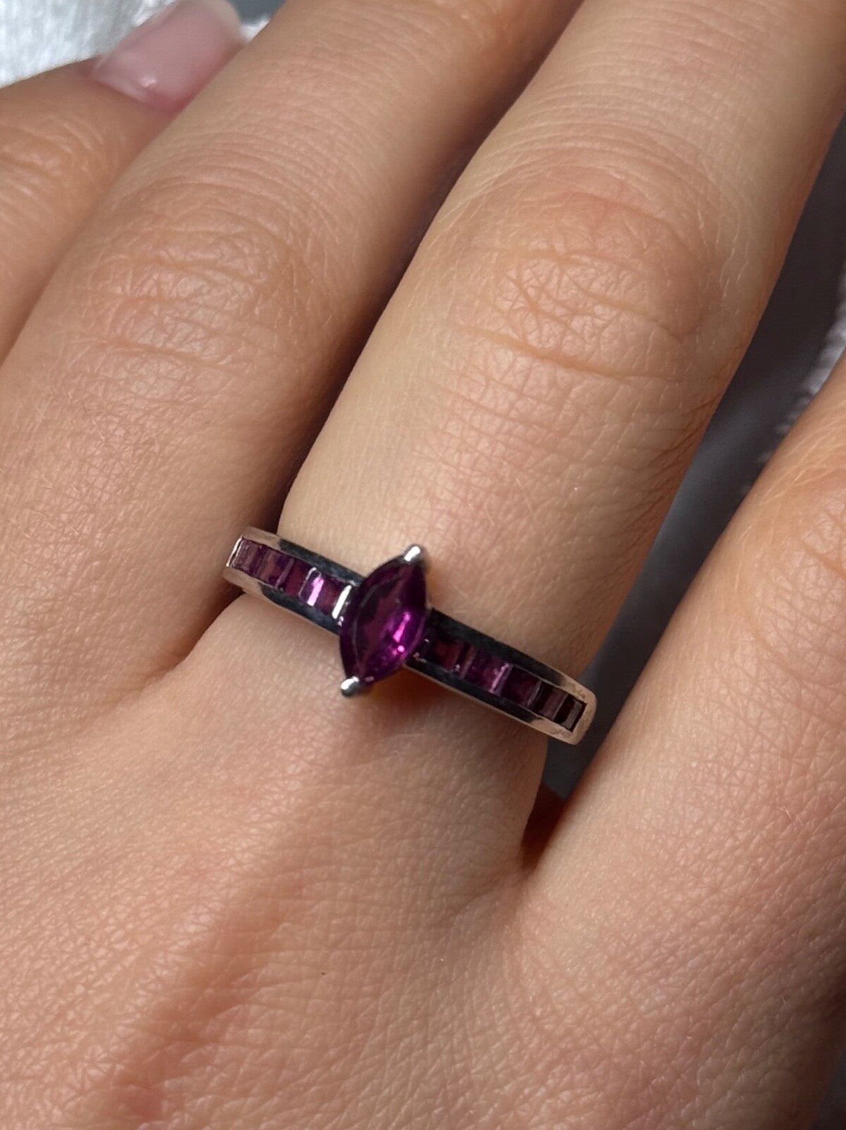 925 Sterling Silver Spinel Ring Size 7.5