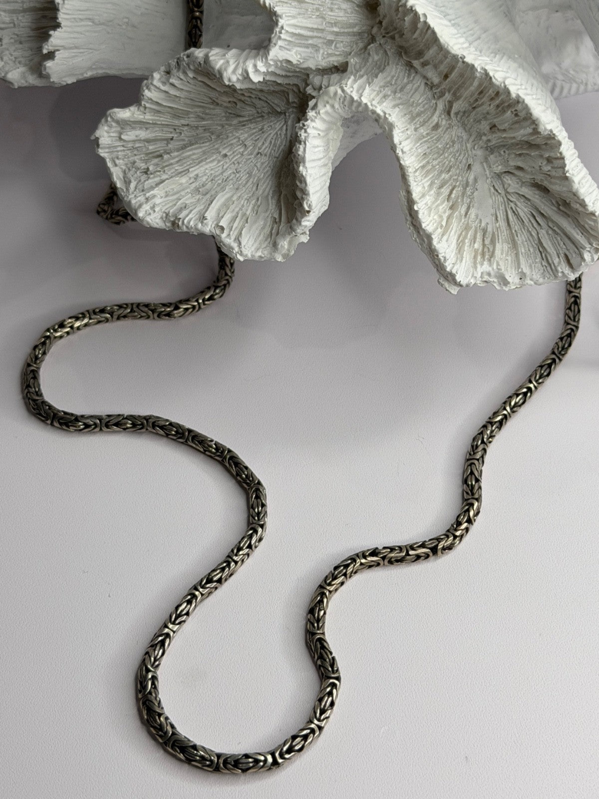 Vintage Indonesia BA 925 Sterling Silver Chain Necklace