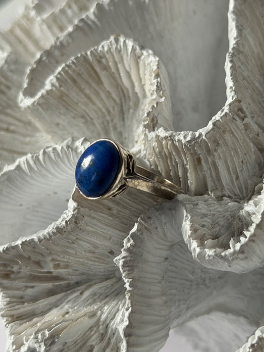 Vintage 925 Sterling Silver Sodalite Ring Size 4.5