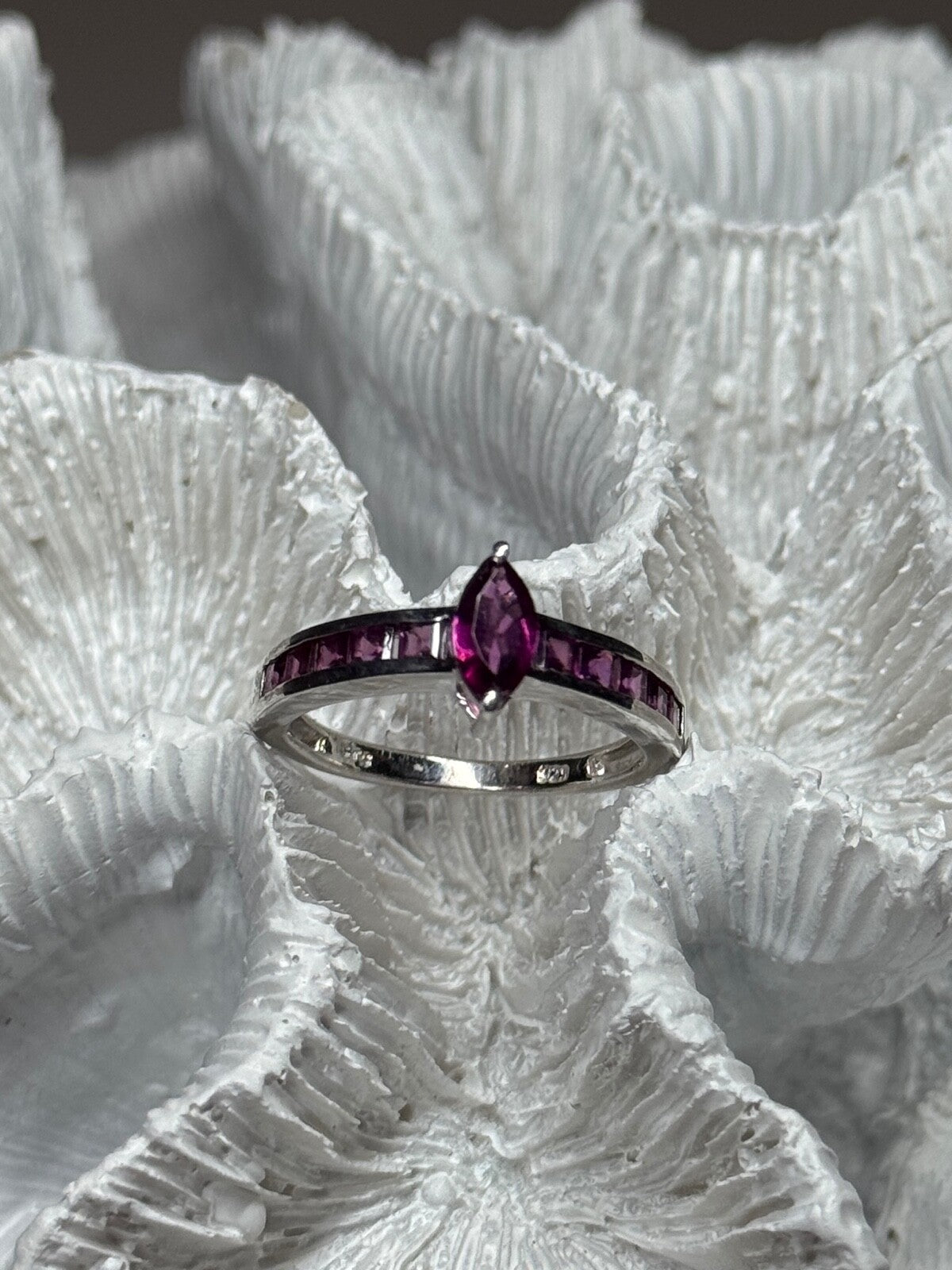 925 Sterling Silver Spinel Ring Size 7.5