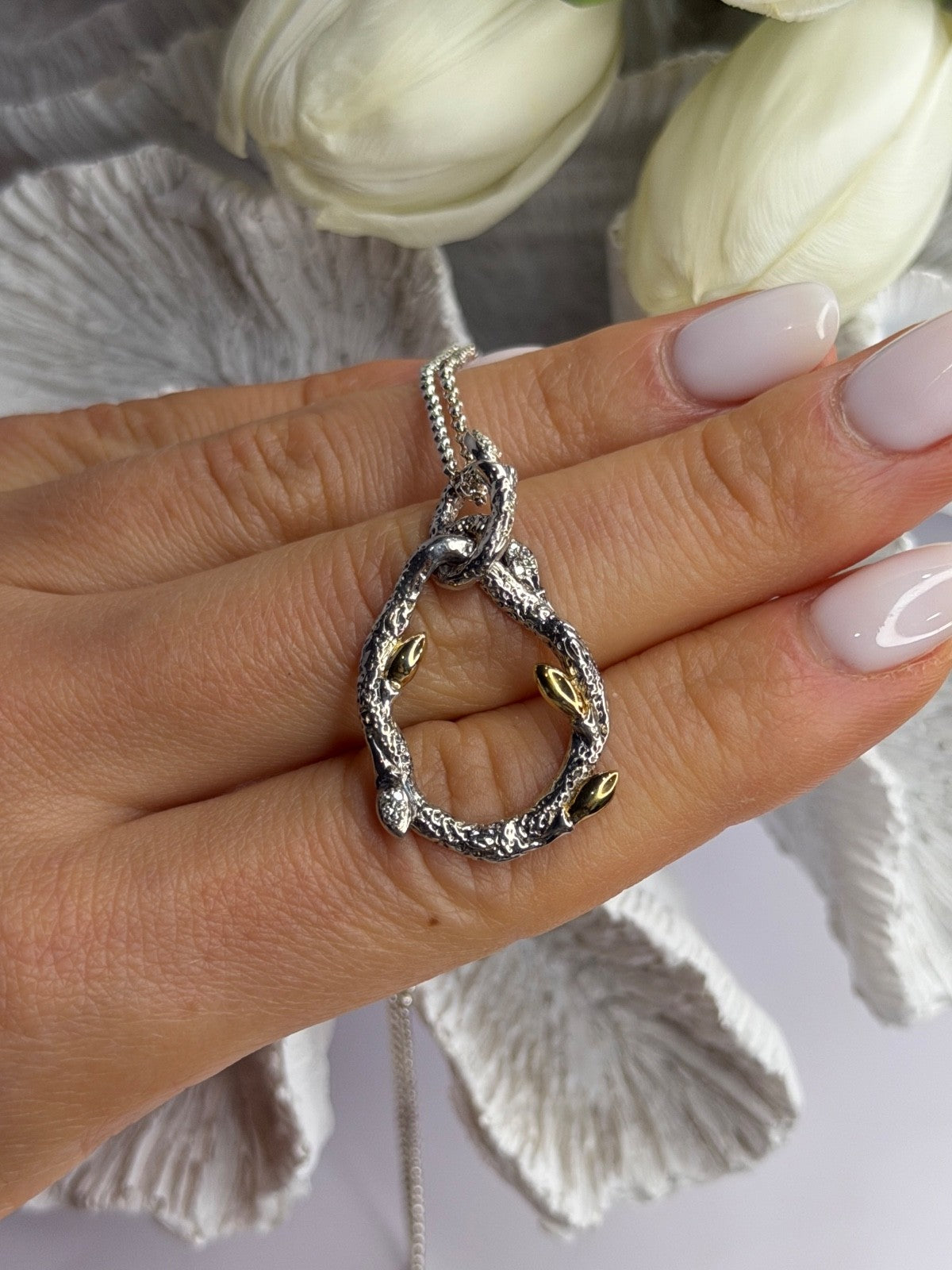 Dweck Diamonds 925 Sterling Silver & Gold Plated Diamonds Necklace