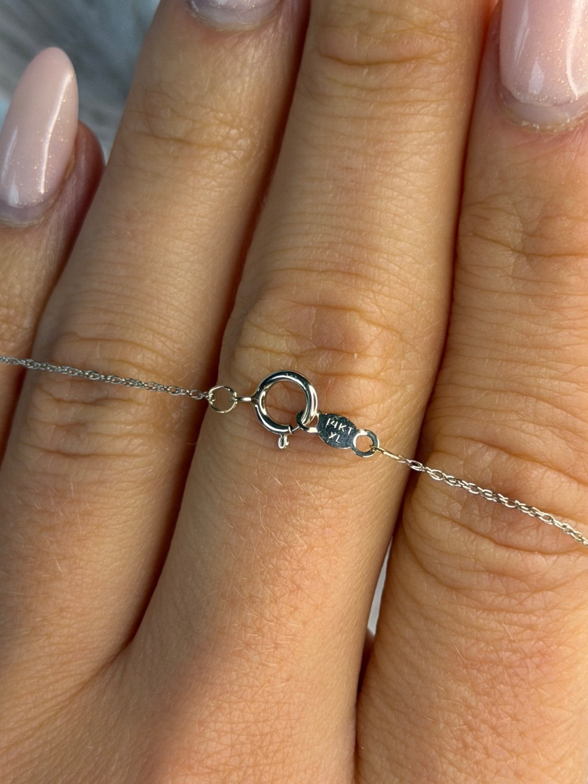 Elegant 14K White Gold Diamond 0.25 ct Necklace