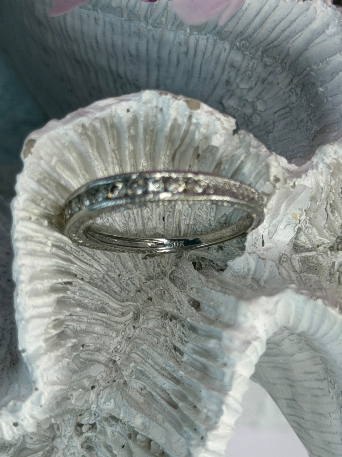 10K White Gold Diamond 0.30 ct Ring Size 7
