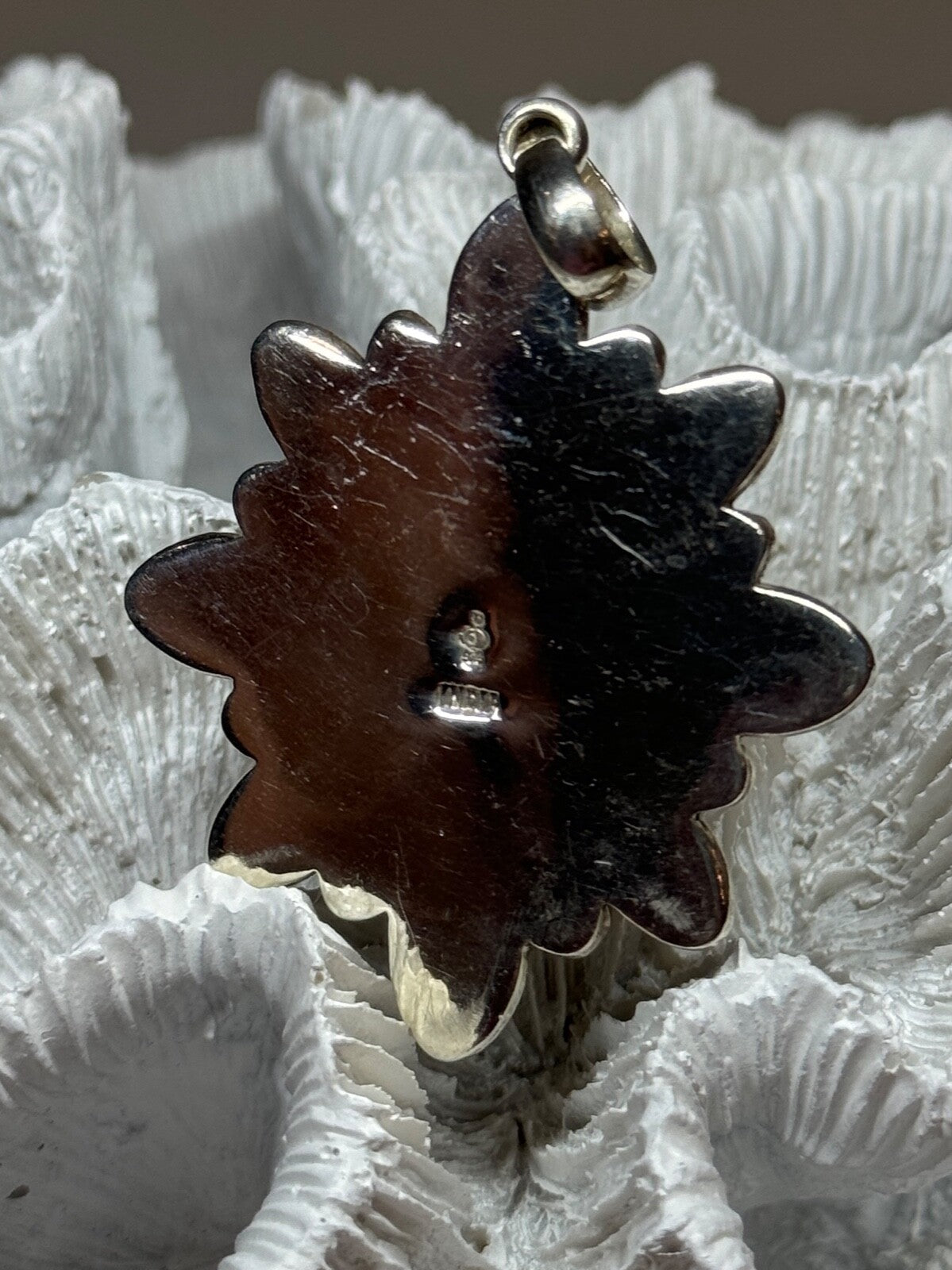 925 Sterling Silver Agate Pendant Length 2.3 Inch