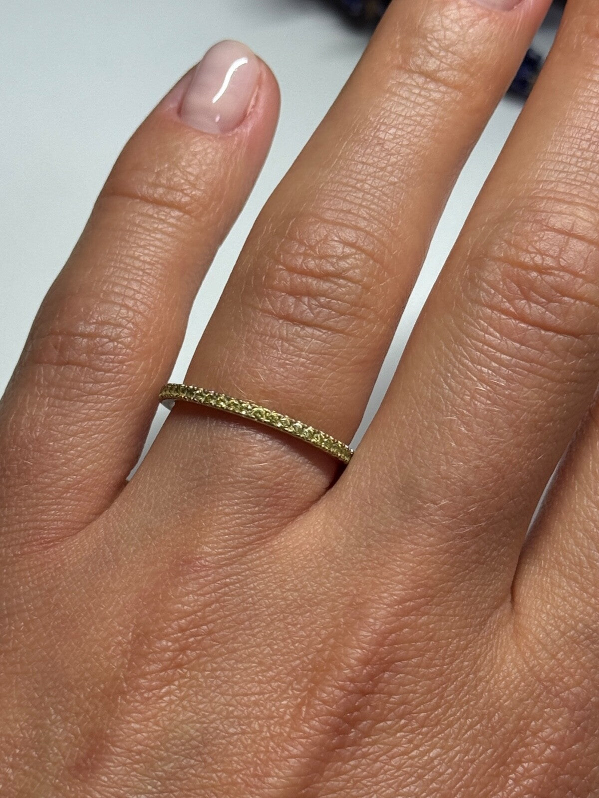 925 Sterling Silver Gold Plated CZ Ring Size 6