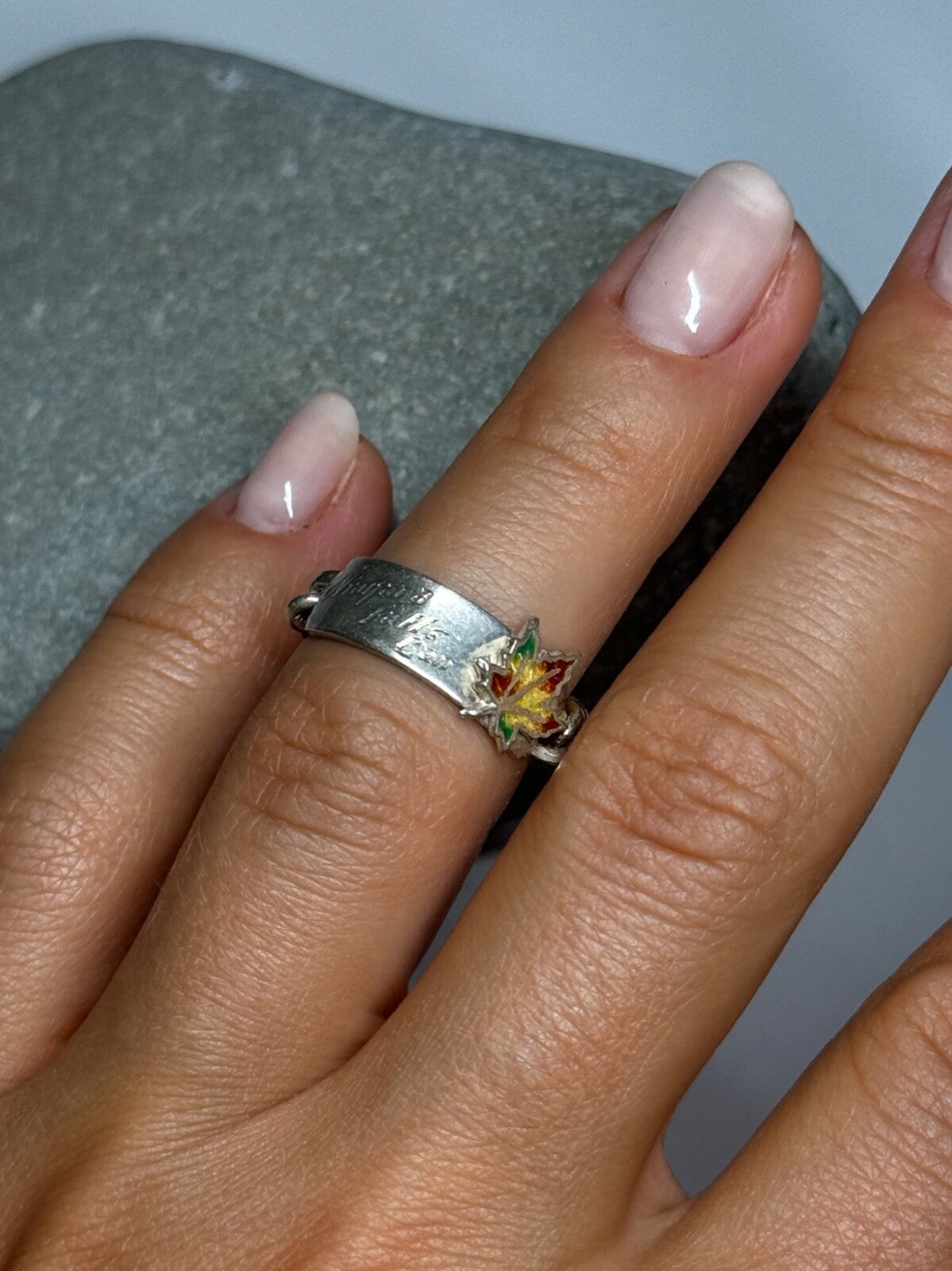 925 Sterling Silver Niagara Falls Canada Ring Size 5