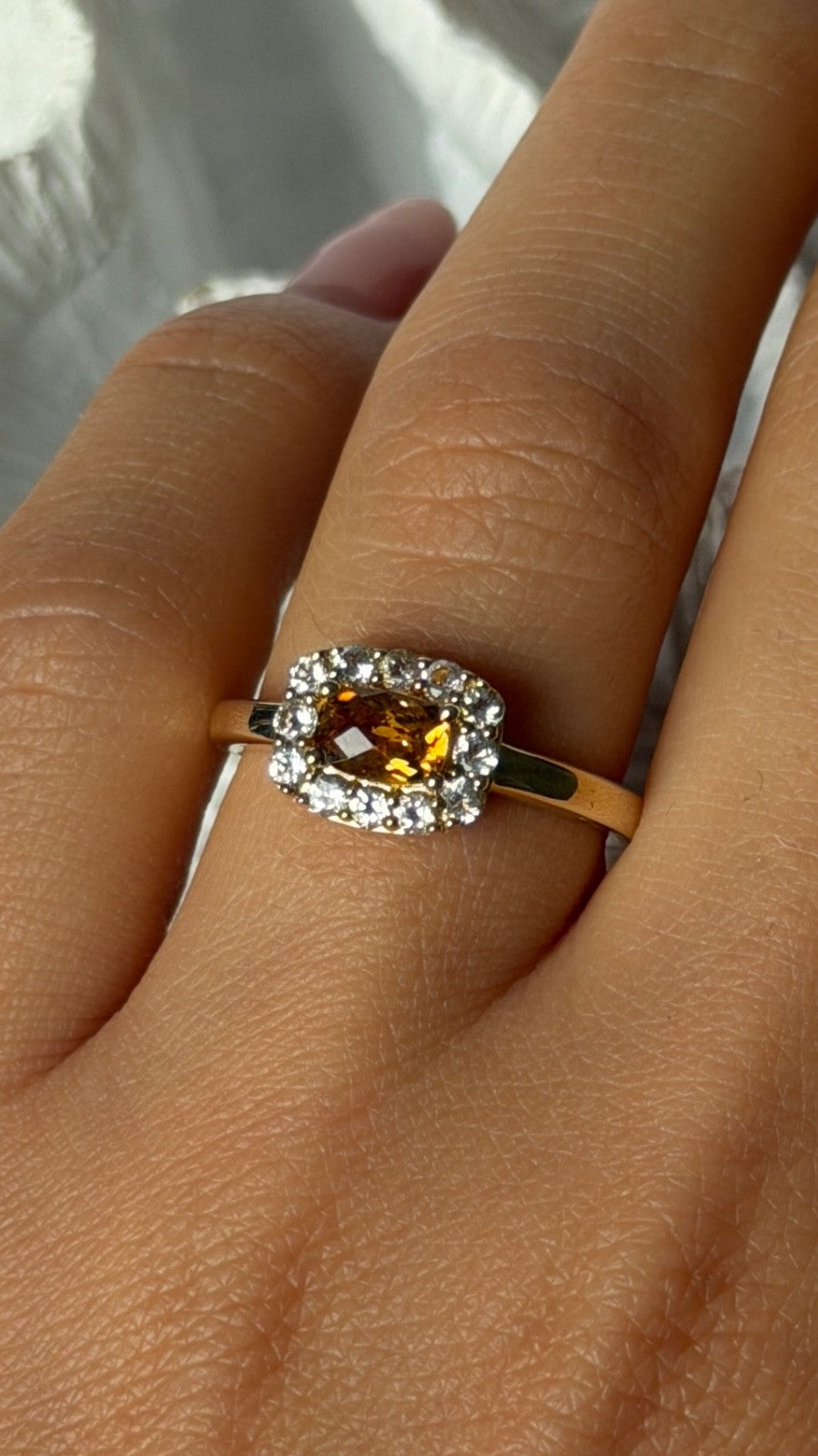 Le Vian 14K Yellow Gold Citrine & Beryl Ring Size 7.5