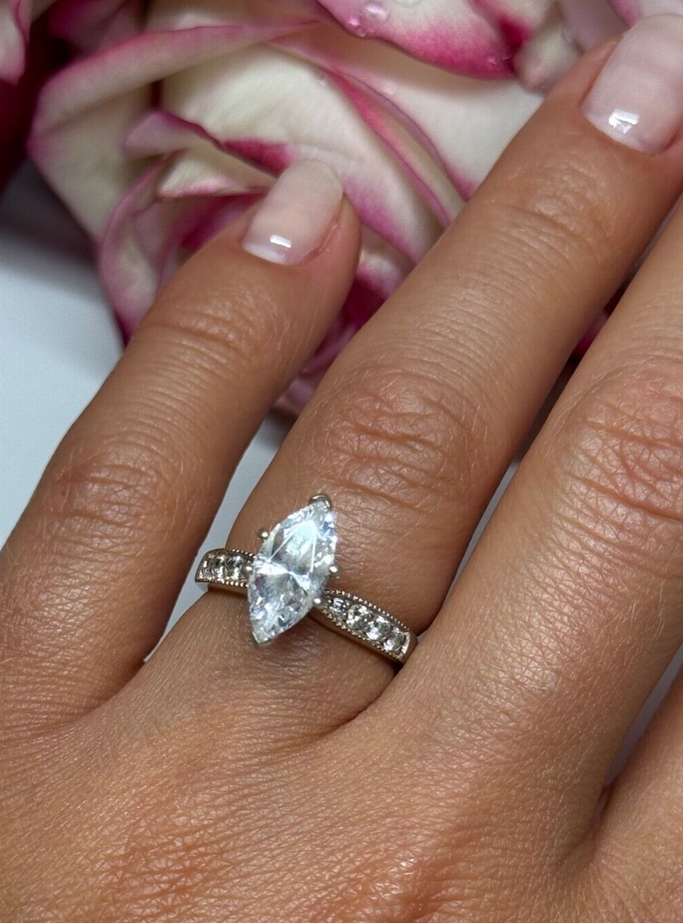 925 Sterling Silver CZ Ring Size 5.5