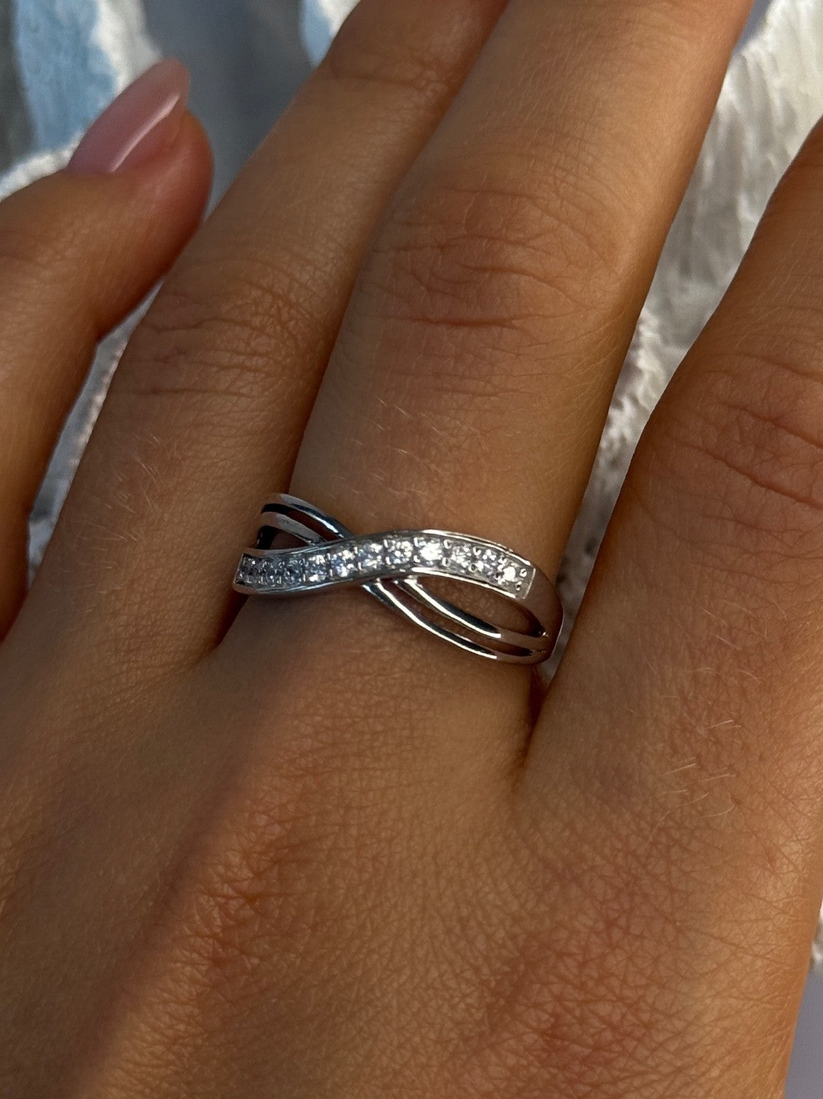 925 Sterling Silver Beryl Ring Size 9