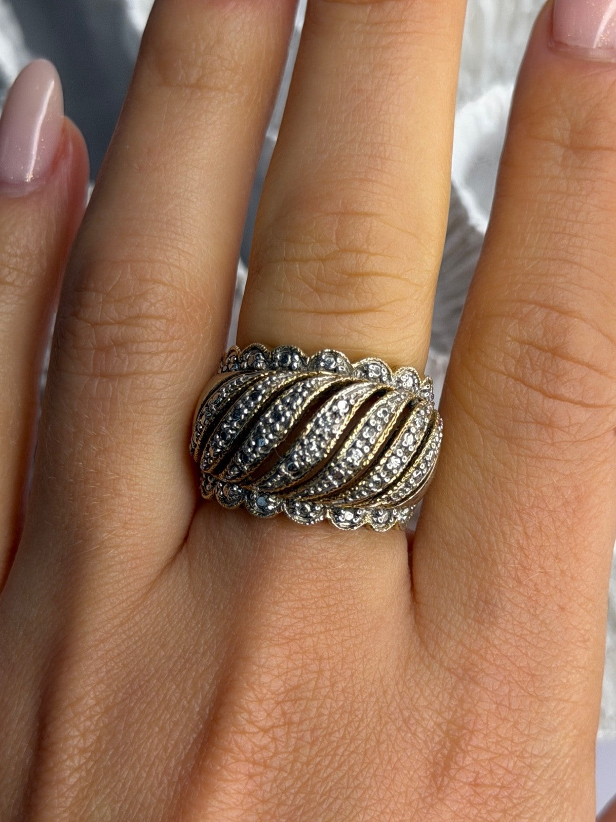 Vintage Design 925 Sterling Silver Ring Size 7