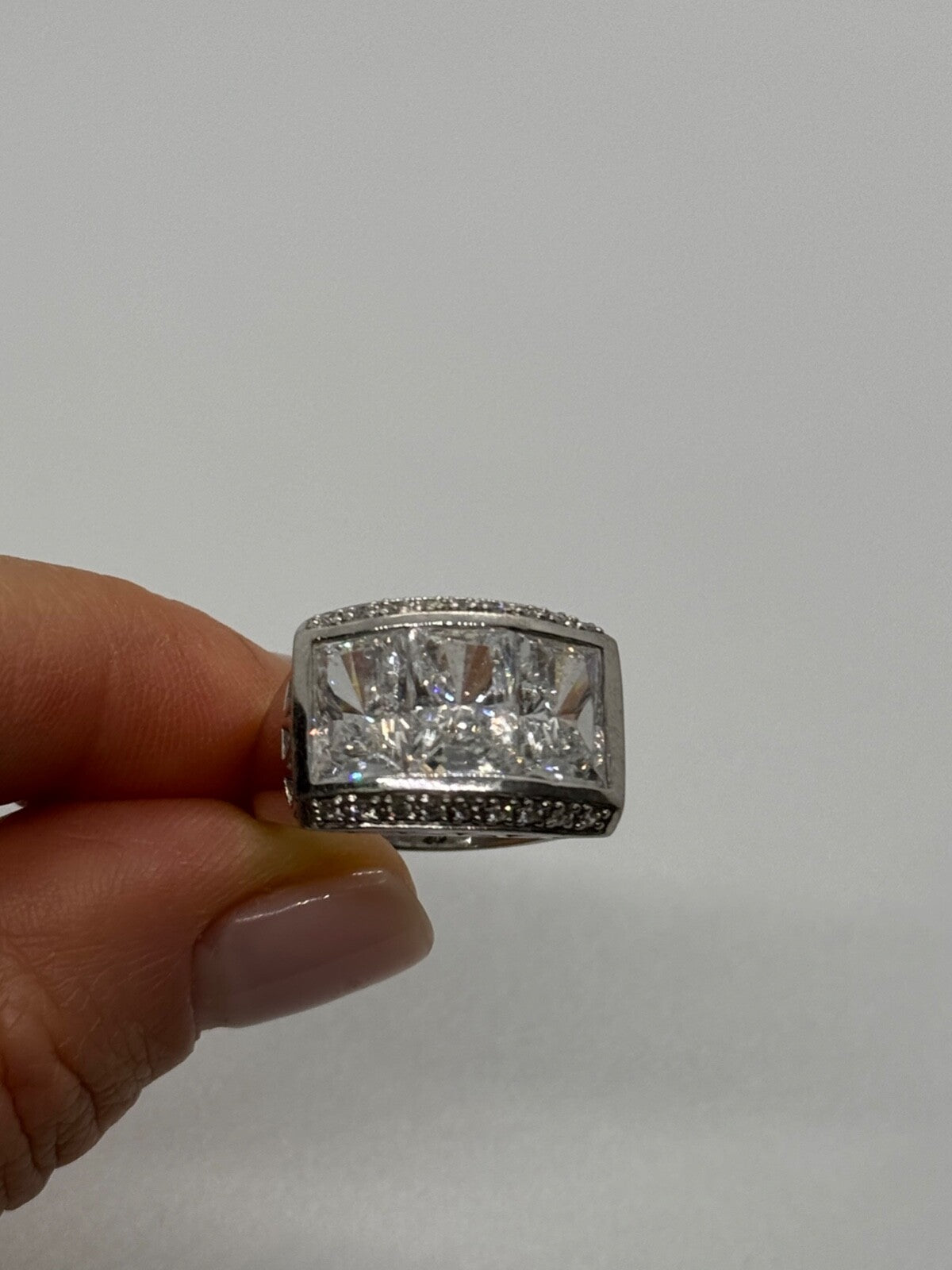 925 Sterling Silver CZ Ring Size 7