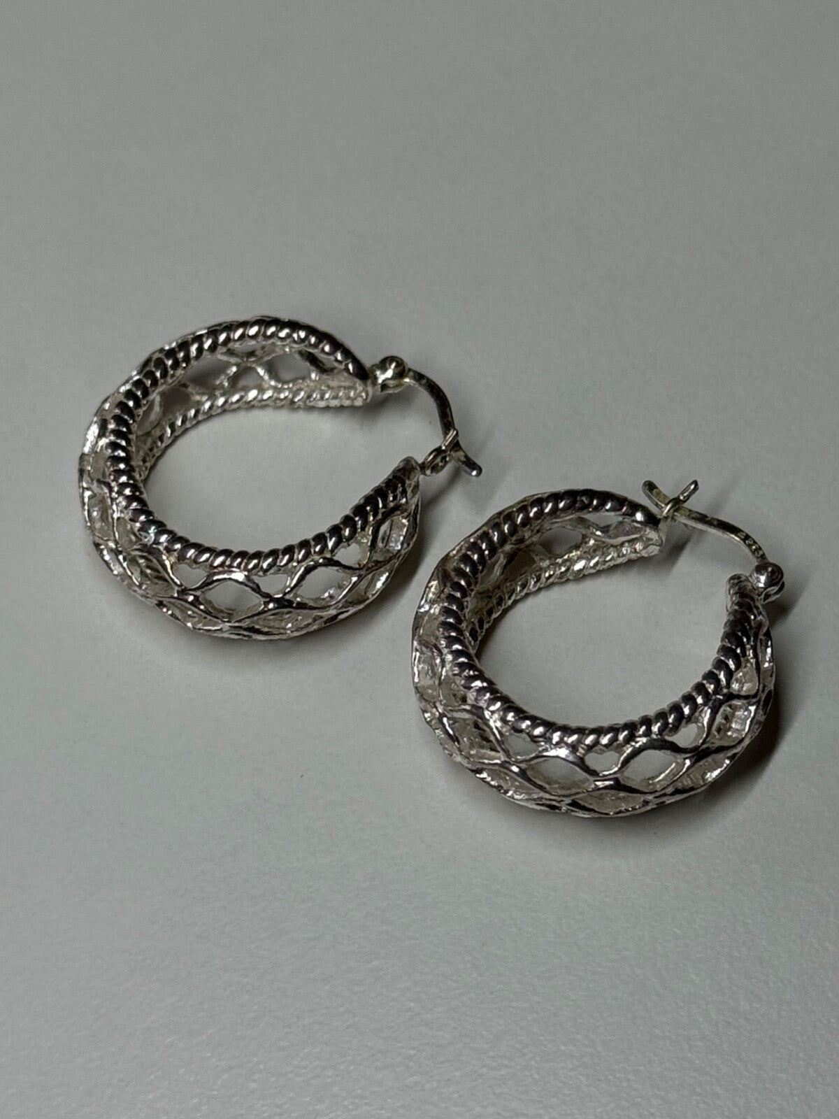 925 Sterling Silver Earrings Length 24 Mm