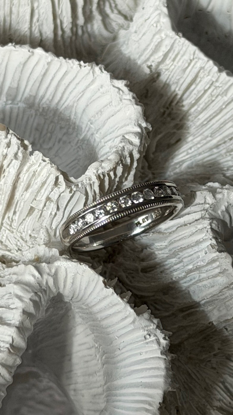Platinum Diamond 0.20 ct Ring Size 4.5