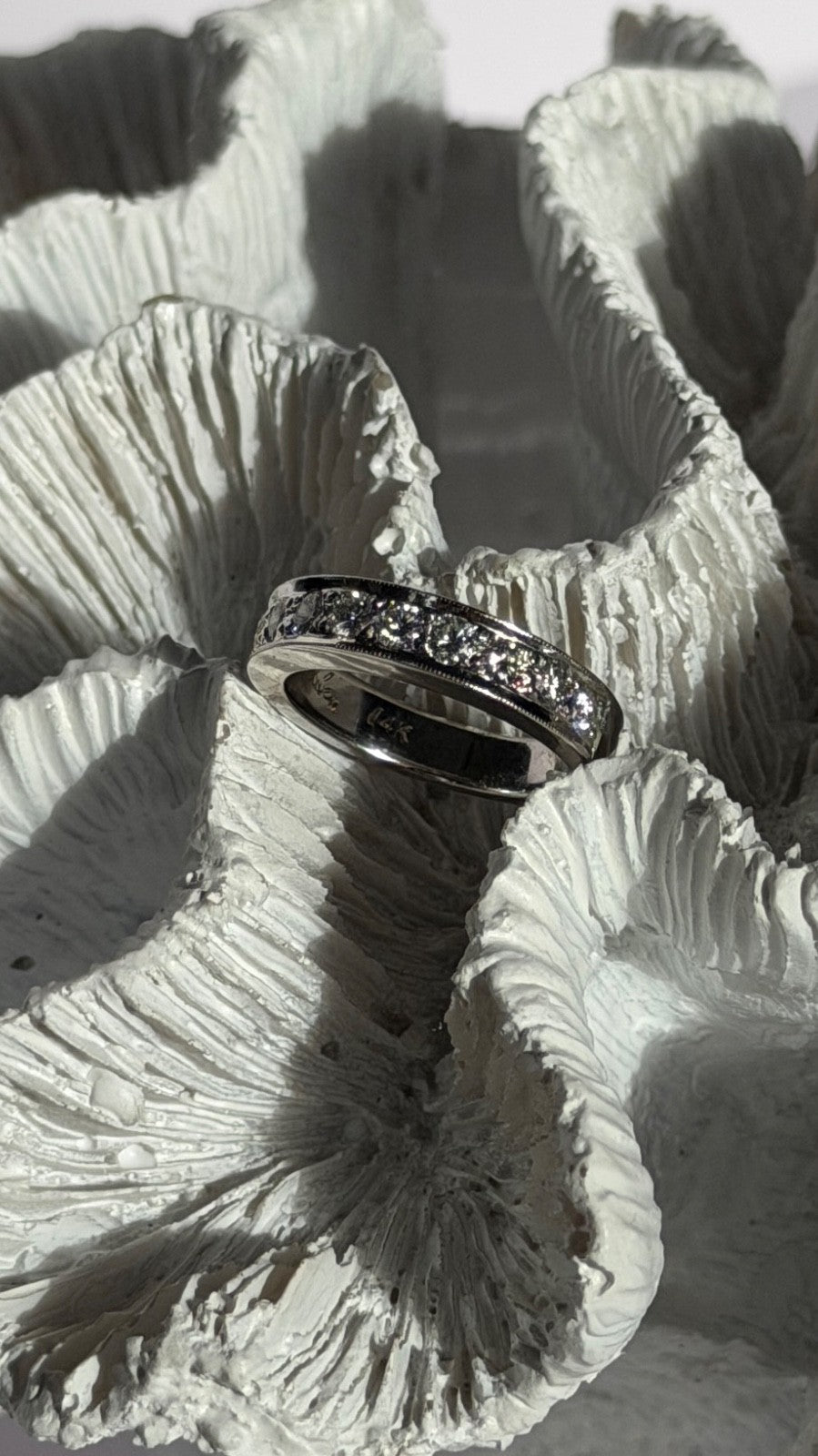 14K White Gold Diamond 0.75 ct Ring Size 5.5