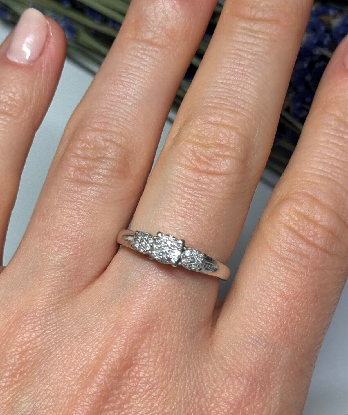 Jtw 925 Sterling Silver Sapphire Ring Size 7
