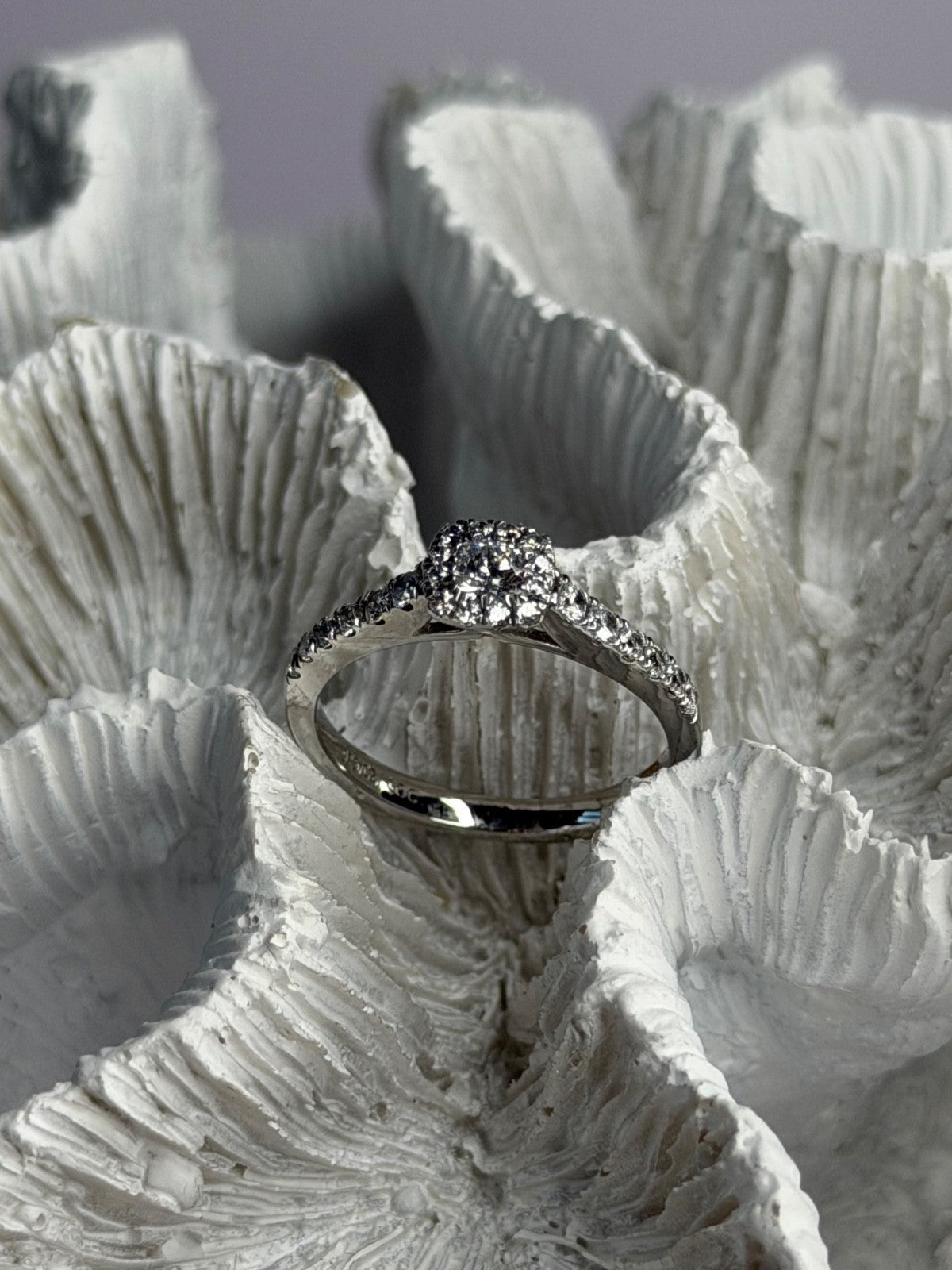 GOC 925 Sterling Silver Cz 0.62 ct Ring Size 7